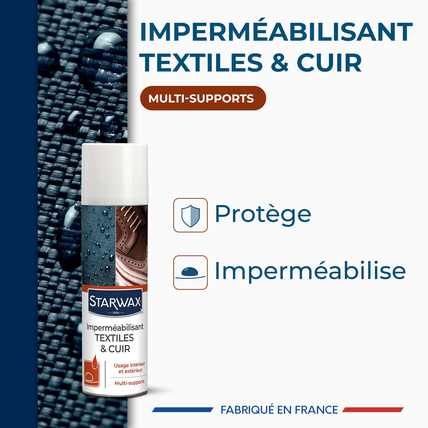STARWAX - Aérosol Imperméabilisant Textiles et Cuir 300ml