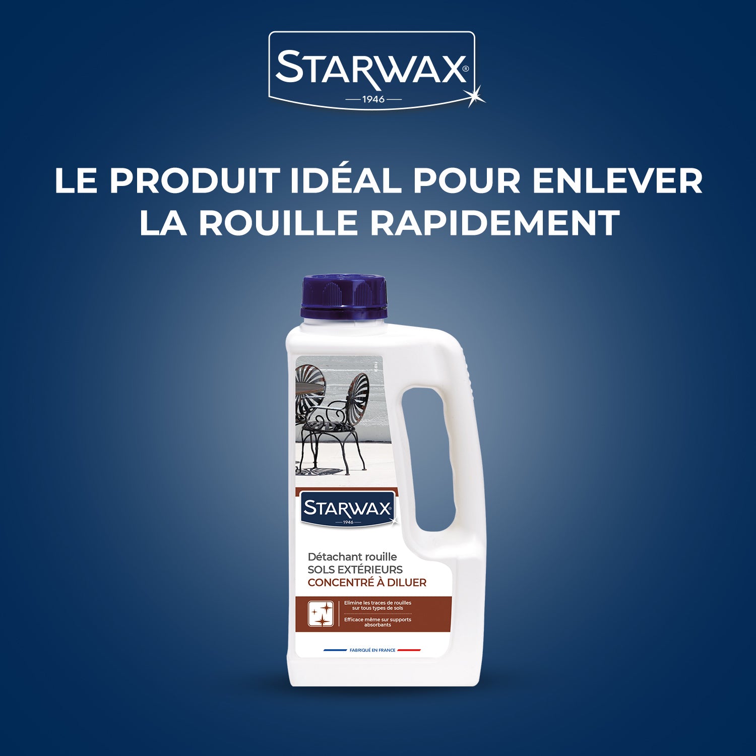 STARWAX - Détachant rouille pour sols extérieurs
 1L