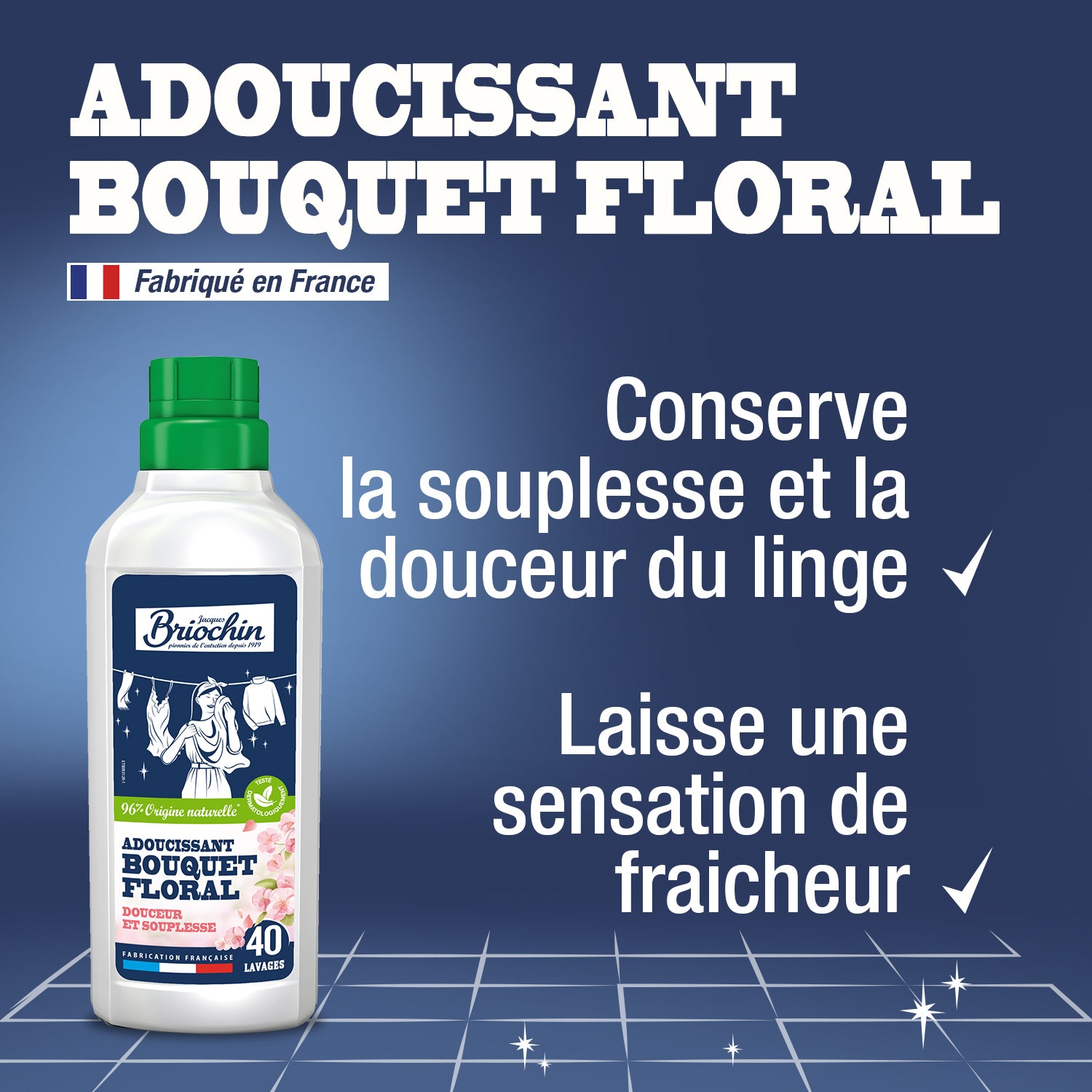 JACQUES BRIOCHIN - Adoucissant bouquet floral 750ml Bouquet Floral