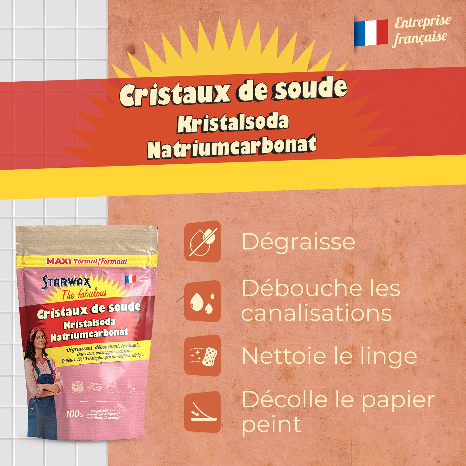 STARWAX FABULOUS - Cristaux de soude 480g