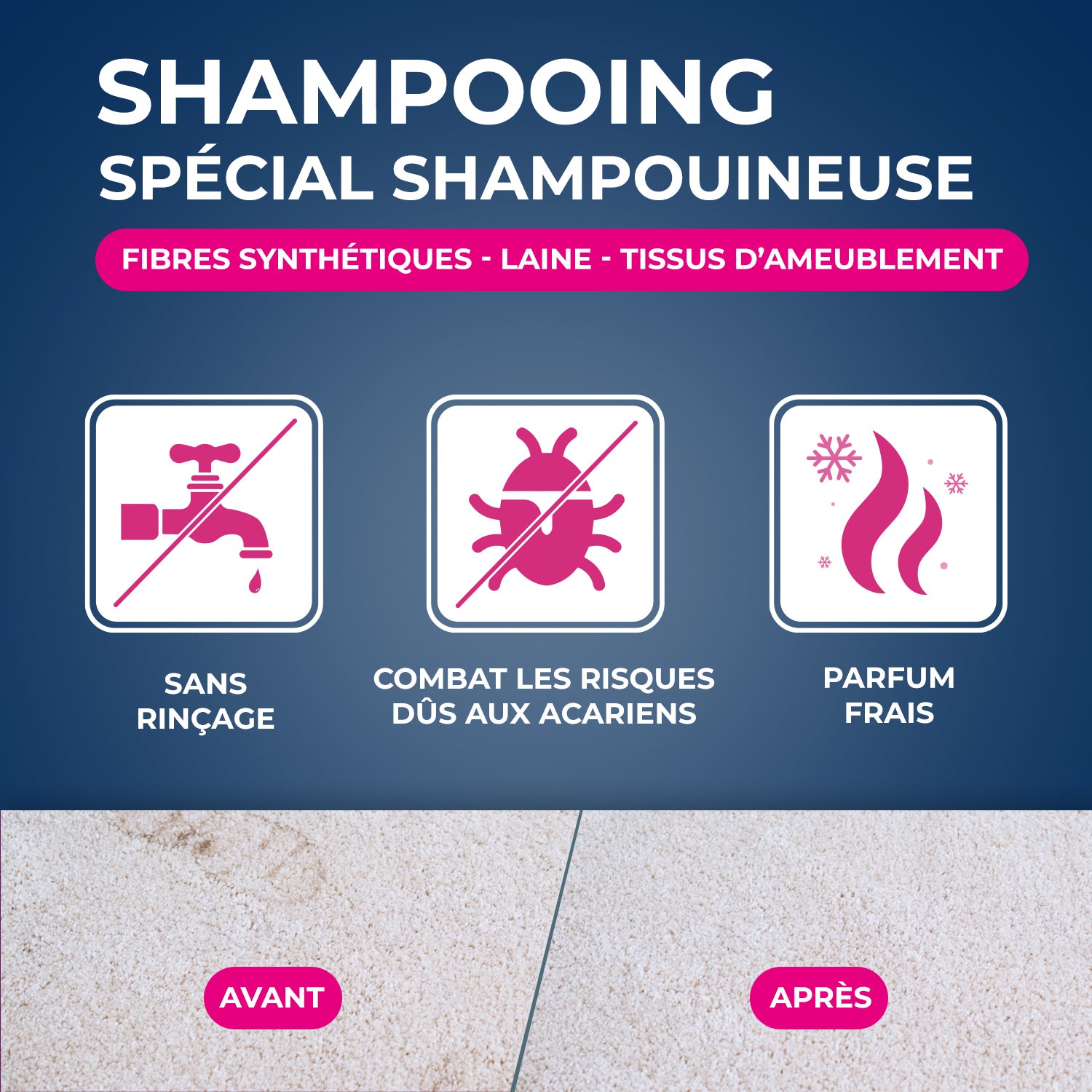 STARWAX - Shampooing canapés & tapis - Spécial machines 1L Incolore