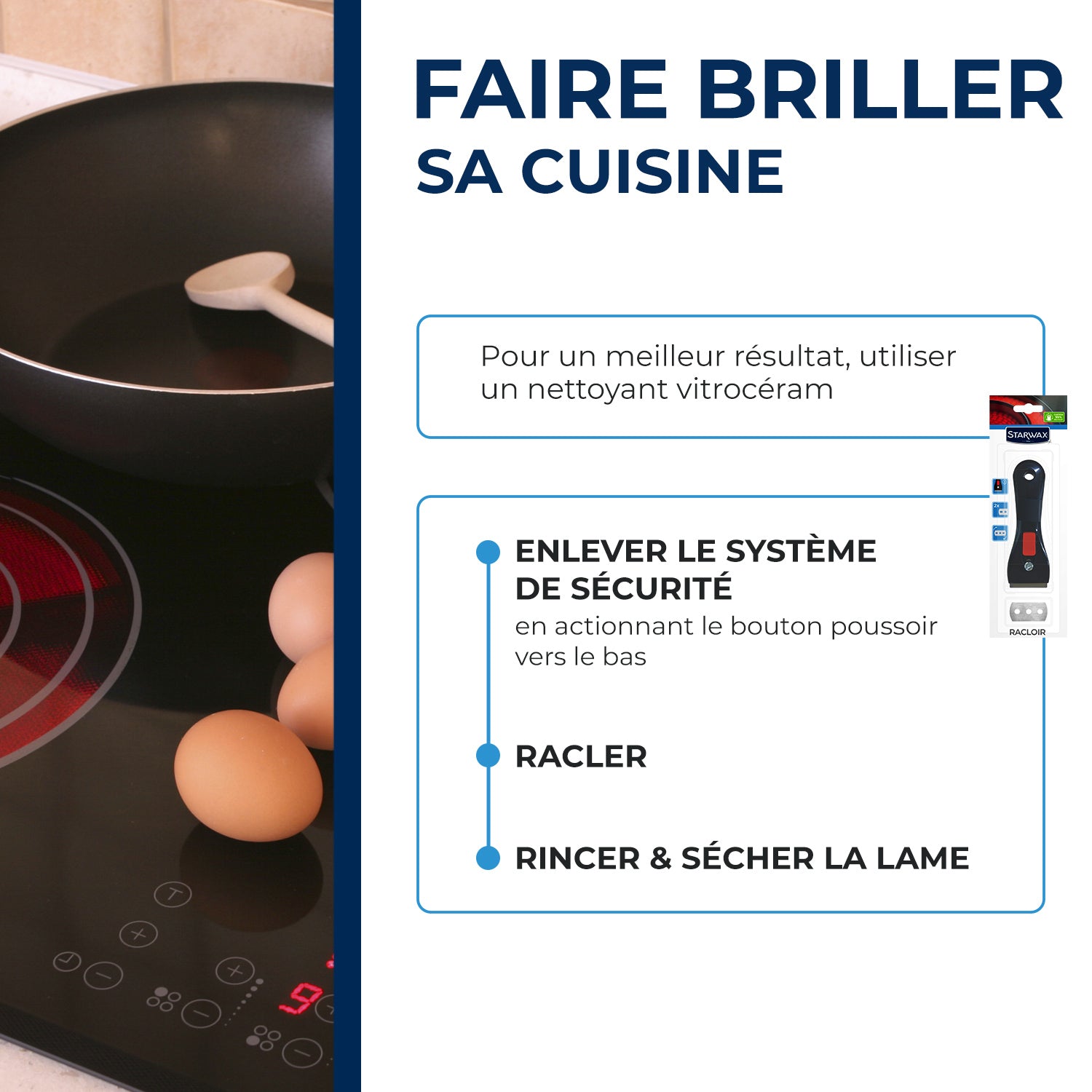 STARWAX - Racloir pour vitroceram & induction
 X1