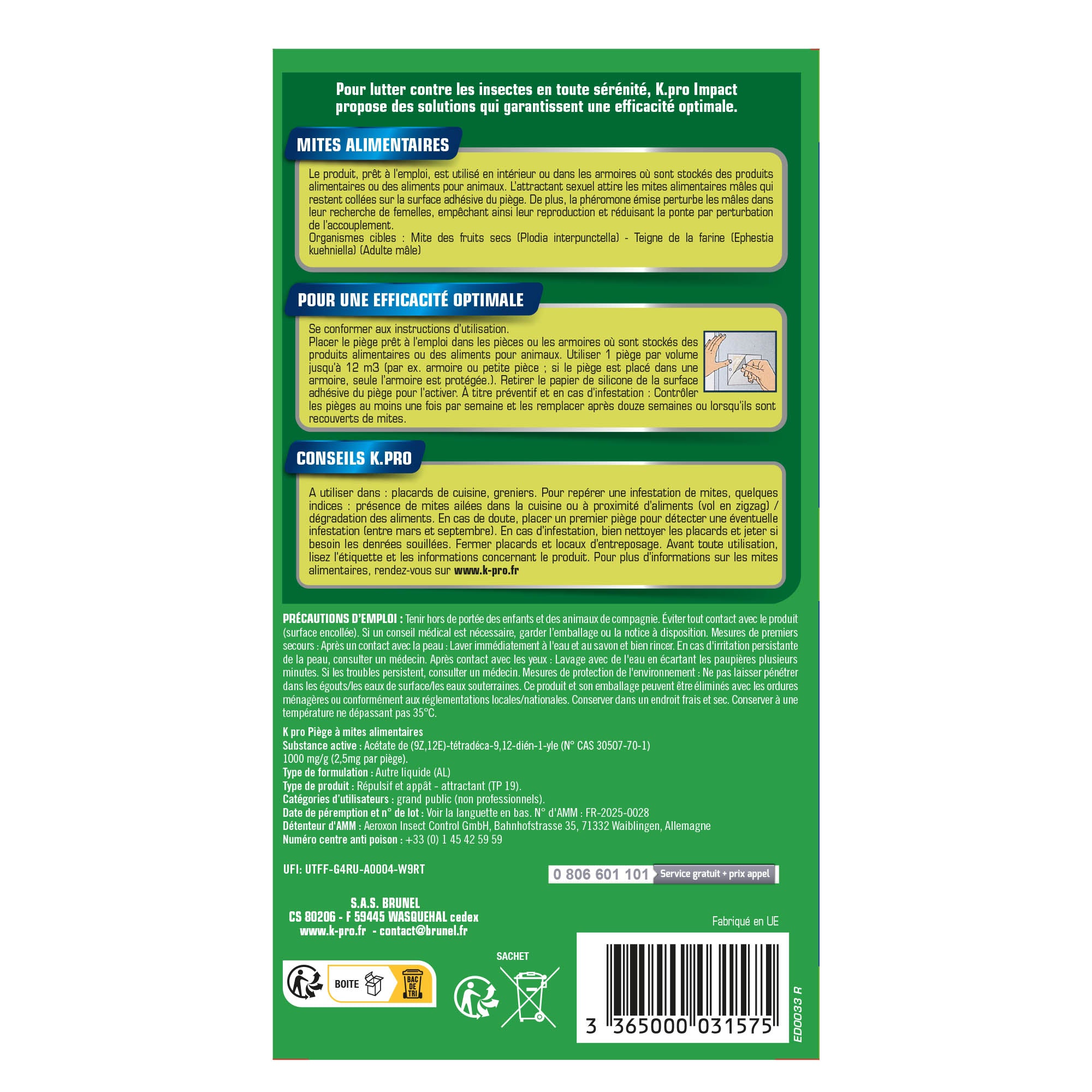 K.PRO - Pièges mites alimentaires X2