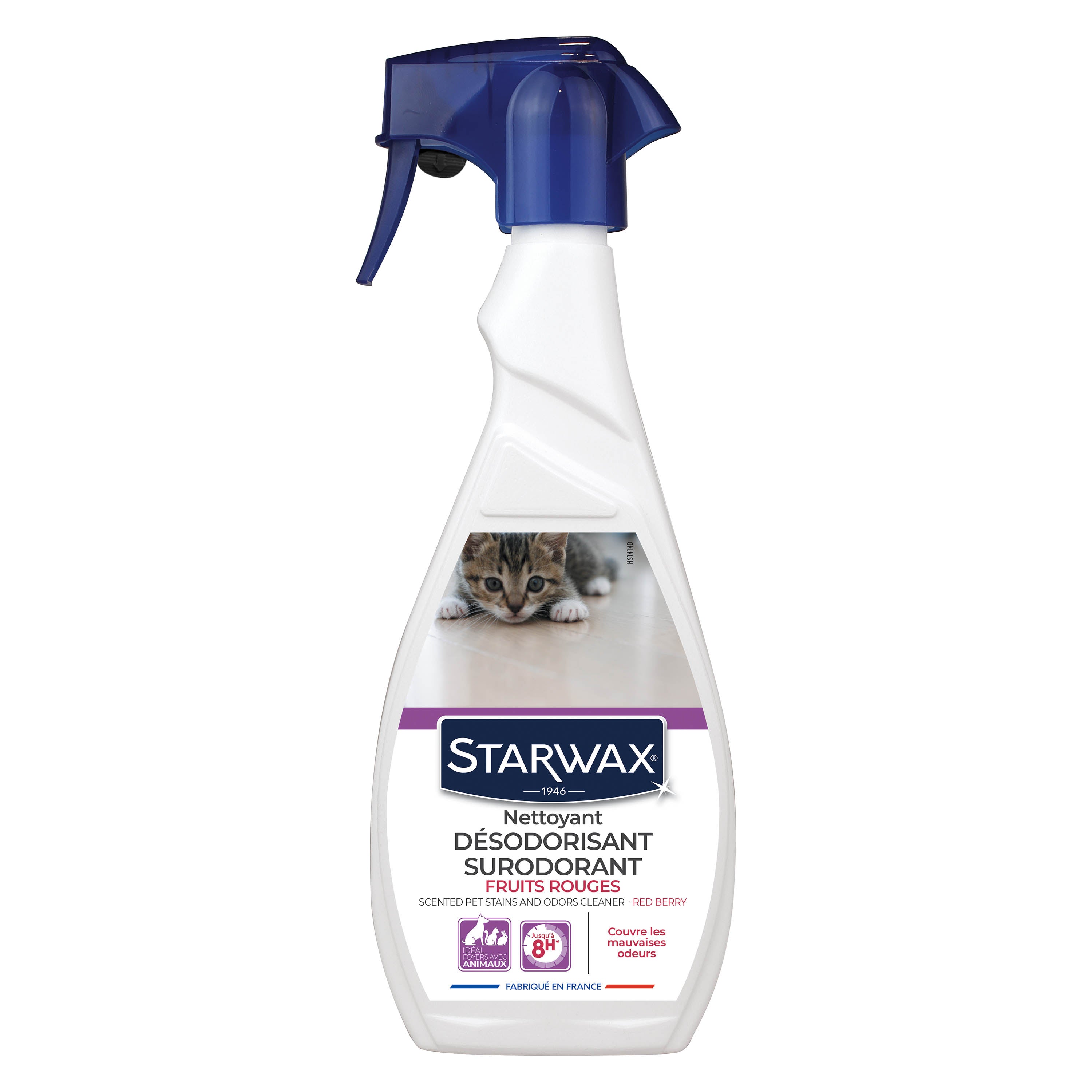 STARWAX - Nettoyant désodorisant surodorant spécial milieu animal 500ml