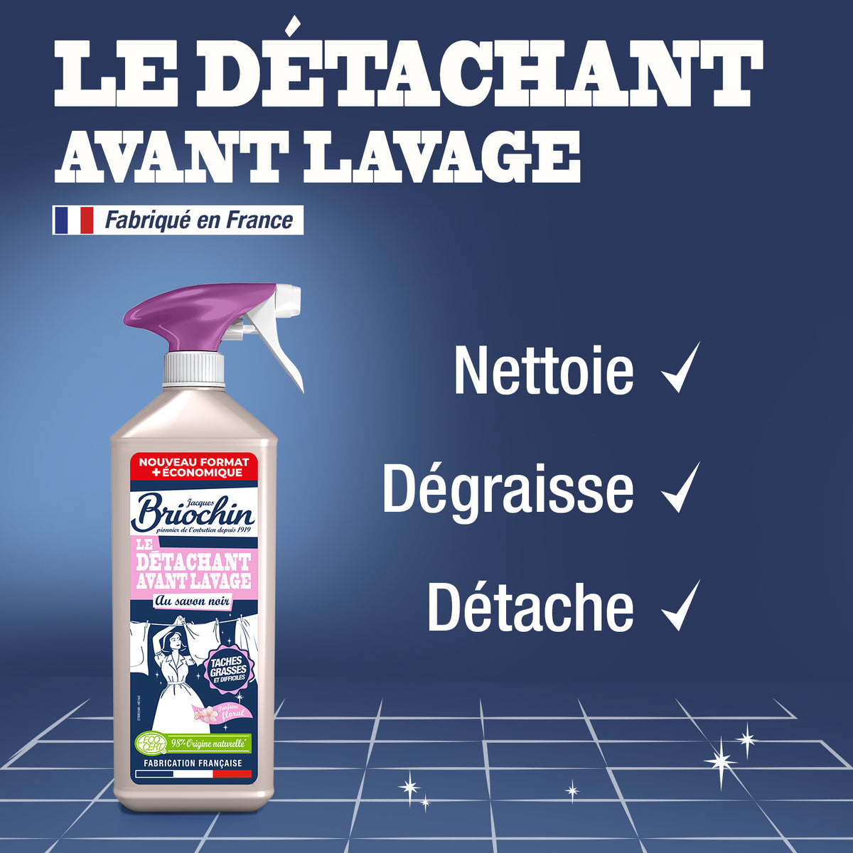Lot de 6 détachant avant lavage au Savon Noir