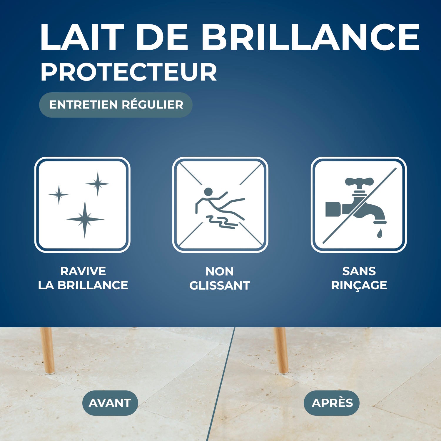 STARWAX - Lait de brillance pour marbres et pierres naturelles 1L