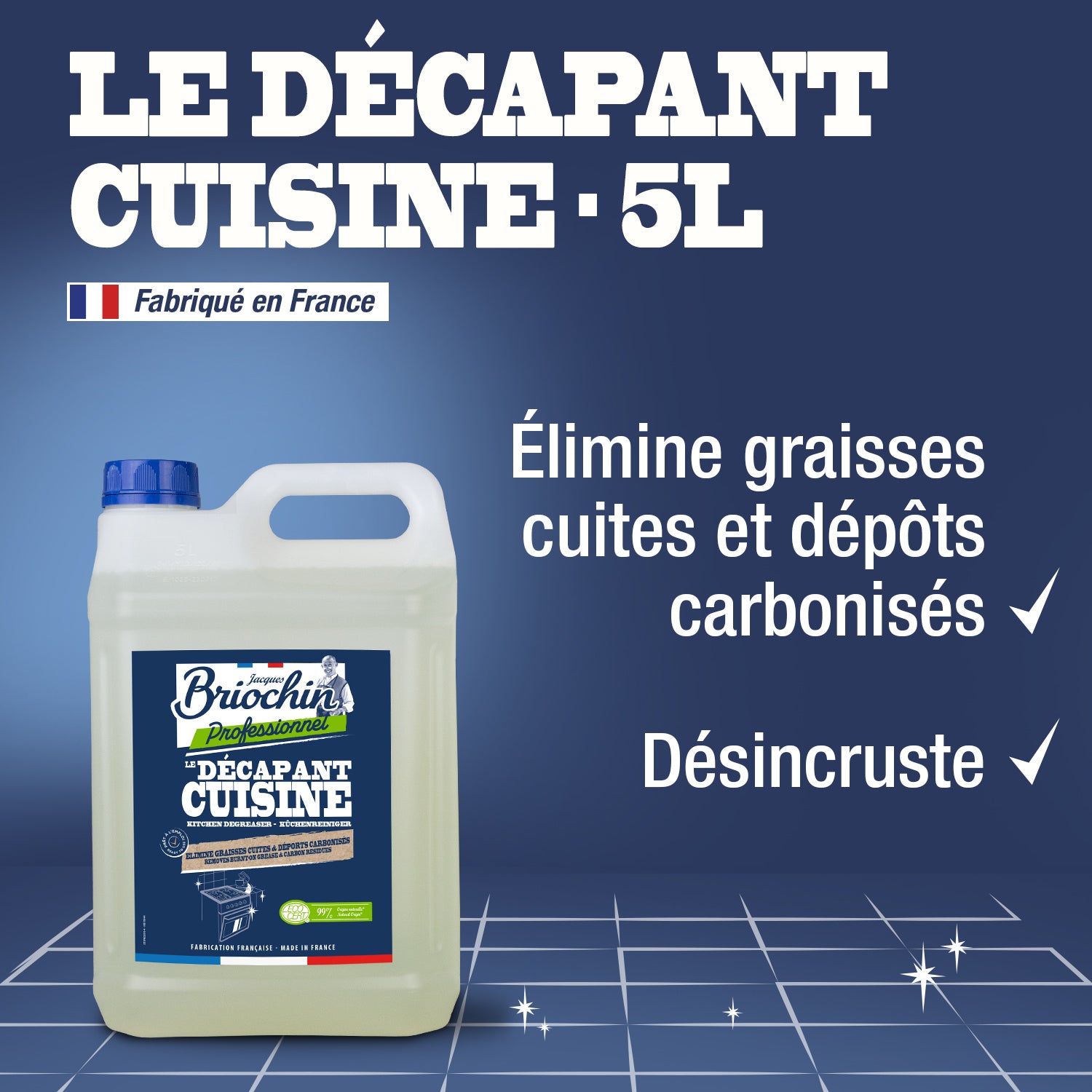 JACQUES BRIOCHIN PRO - Le Super Décapant Cuisine 5L Parfum citron