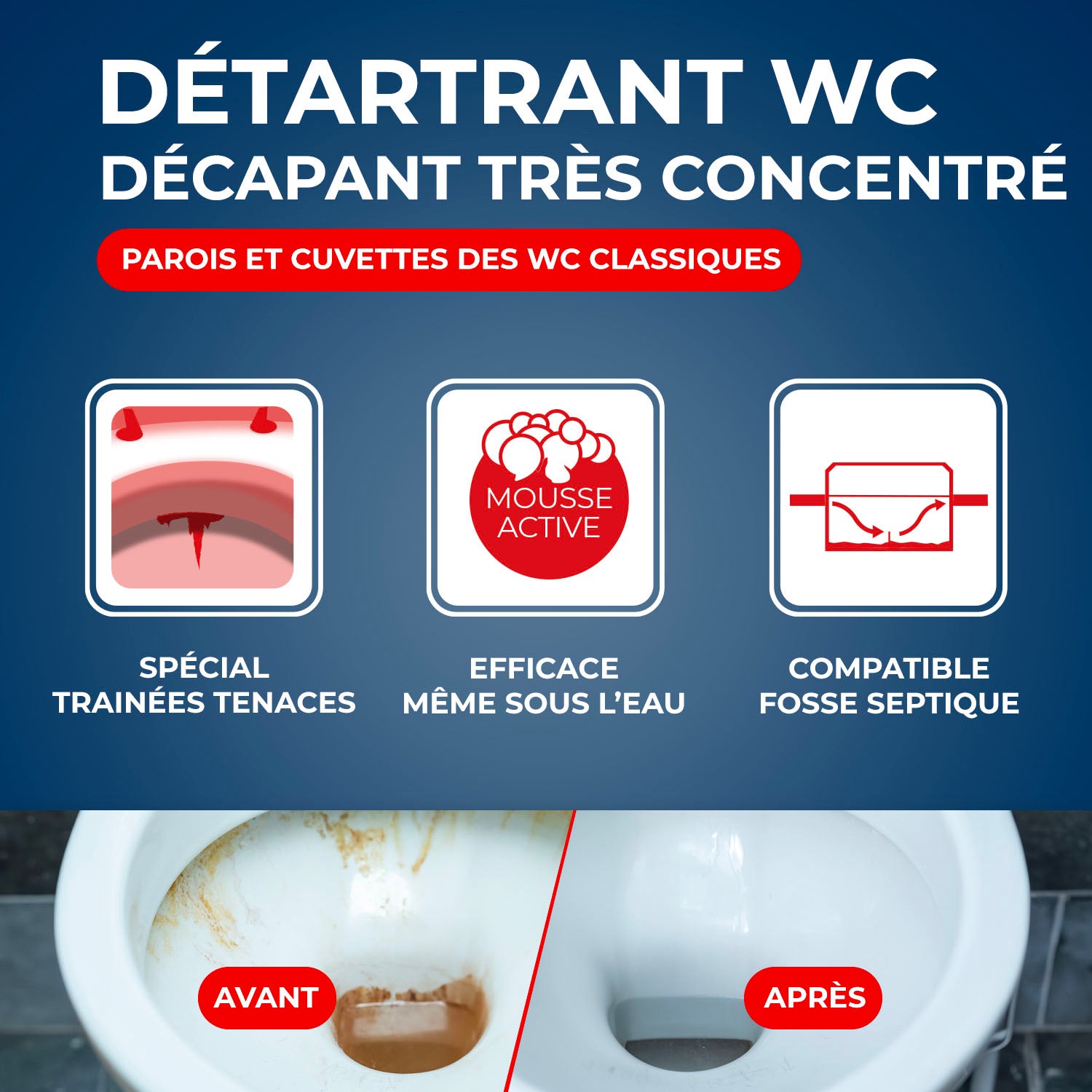 STARWAX - Détartrant surpuissant poudre pour WC 1kg