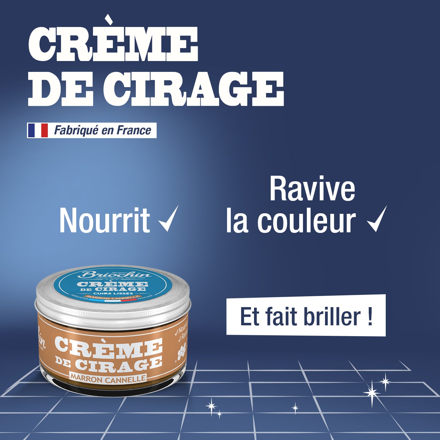 JACQUES BRIOCHIN - Crème de cirage marron cannelle 50ml Couleur marron cannelle