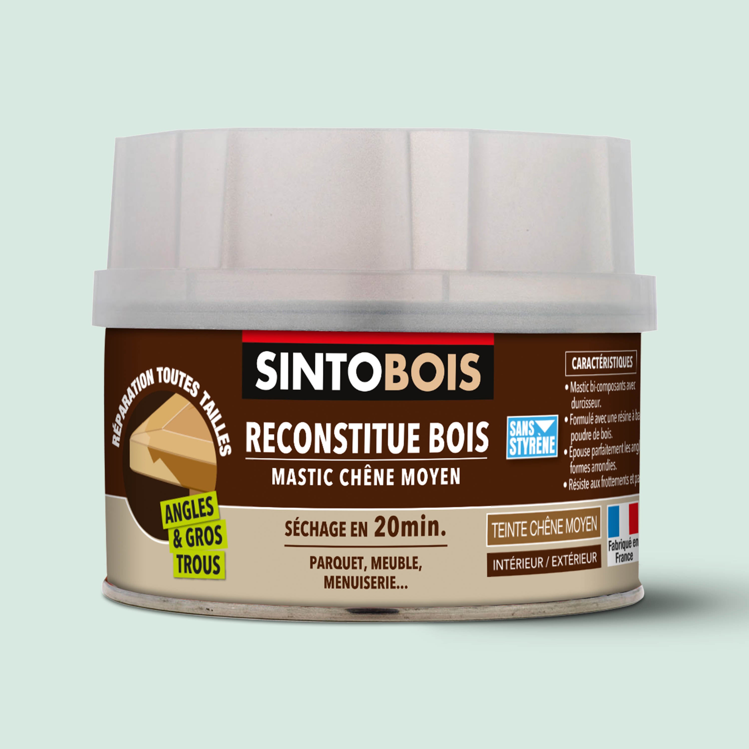 SINTO - Reconstitue angles et gros trous 500ml Chêne