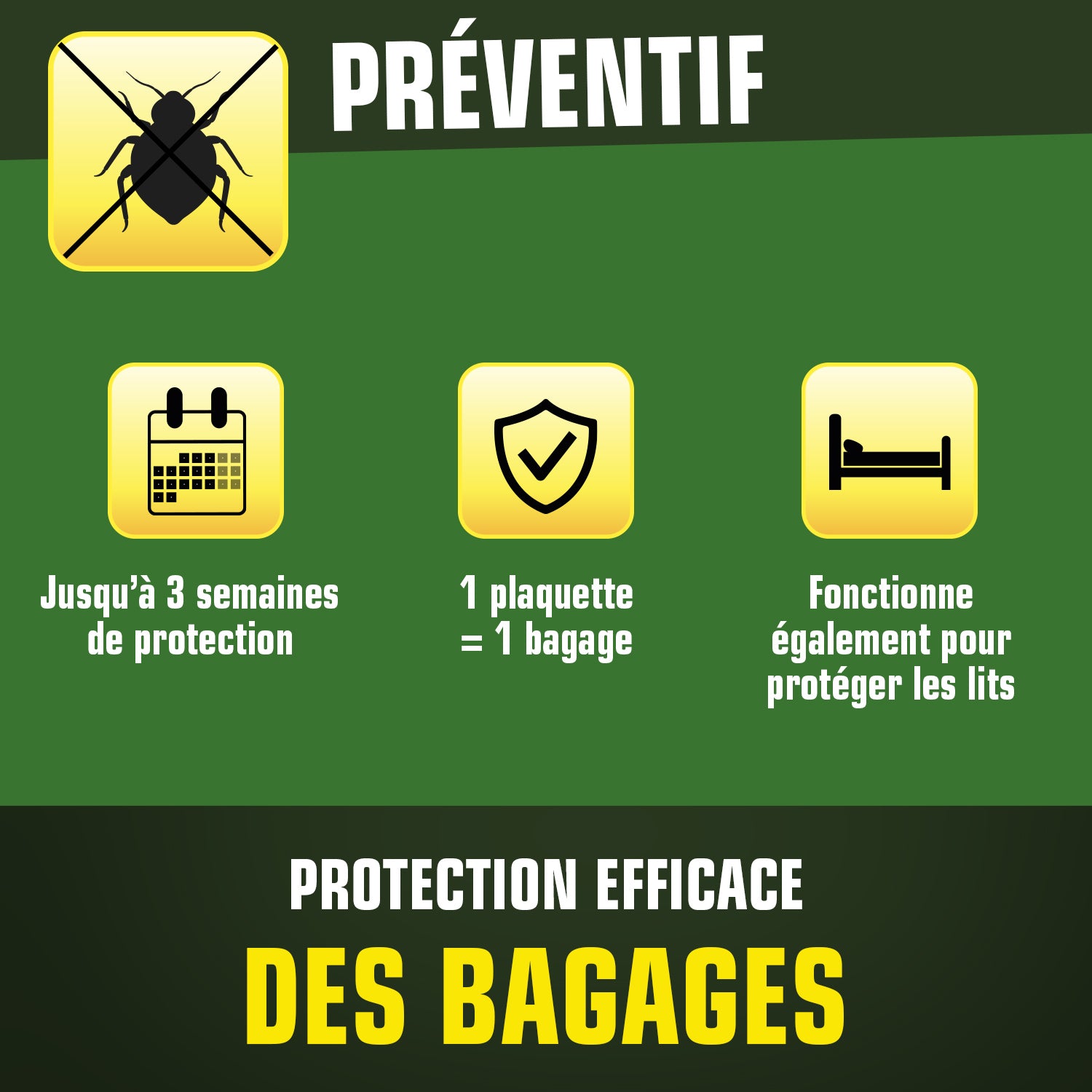 K.PRO - Plaquettes punaises de lit 4 plaquettes