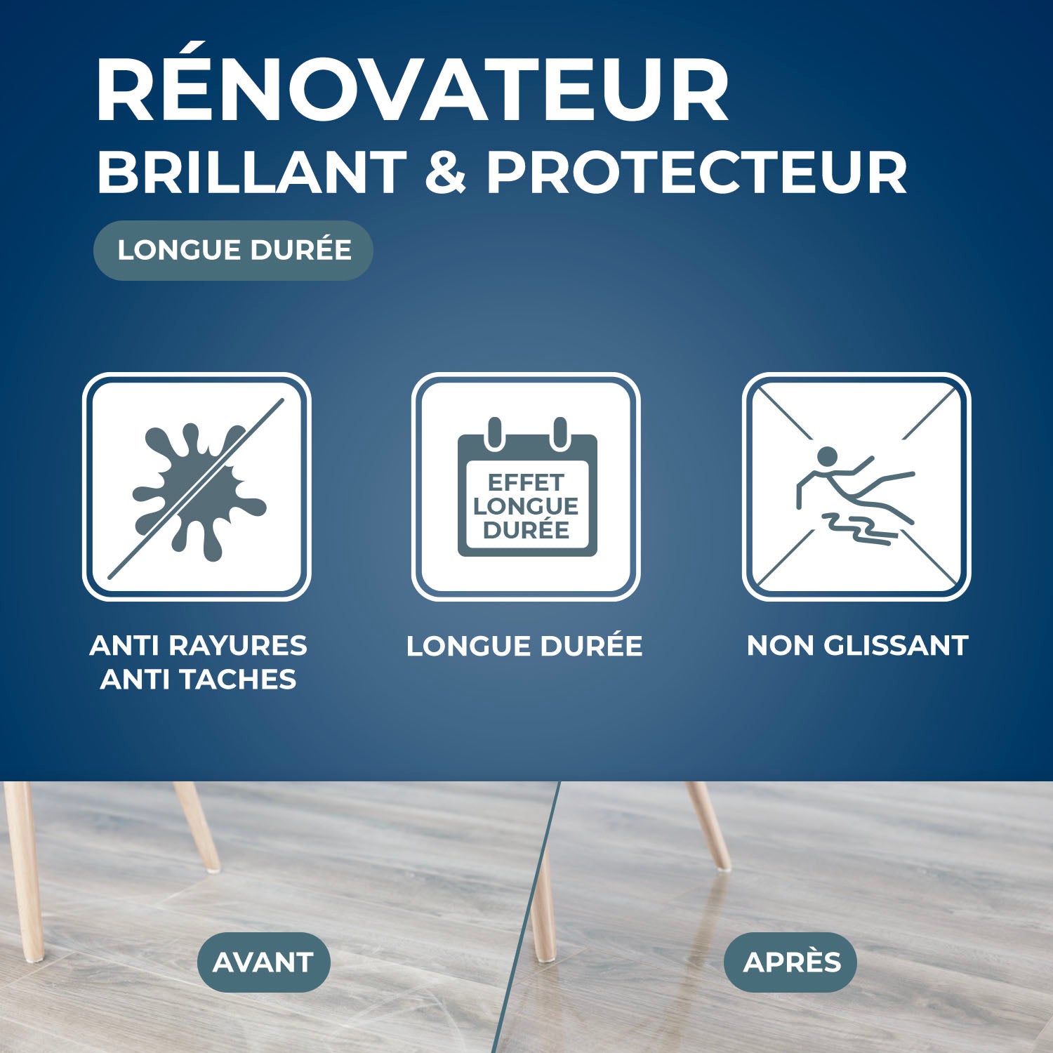 STARWAX - Rénovateur brillant protecteur pour parquets et sols stratifiés
 1L