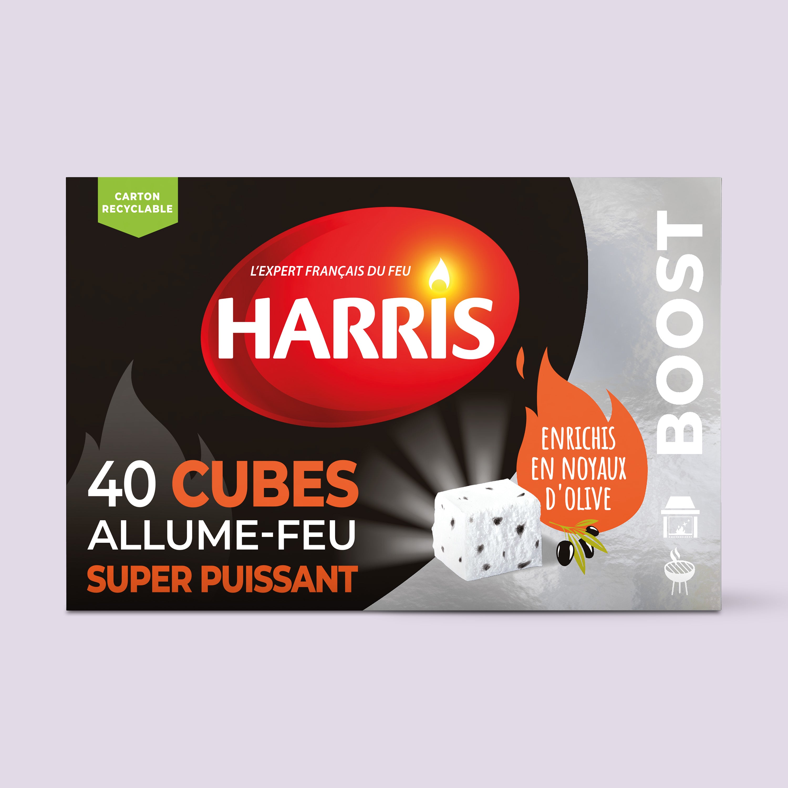 HARRIS - 40 cubes allume feu super puissant x40