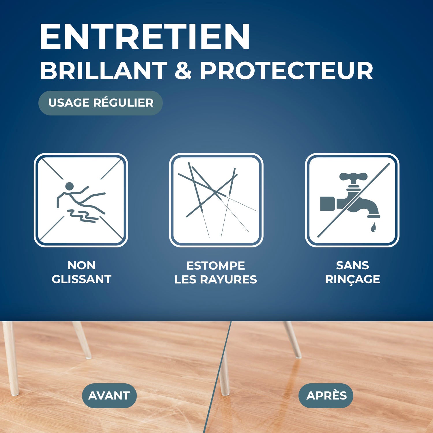 STARWAX - Entretien brillant pour parquets et sols stratifiés
 1L