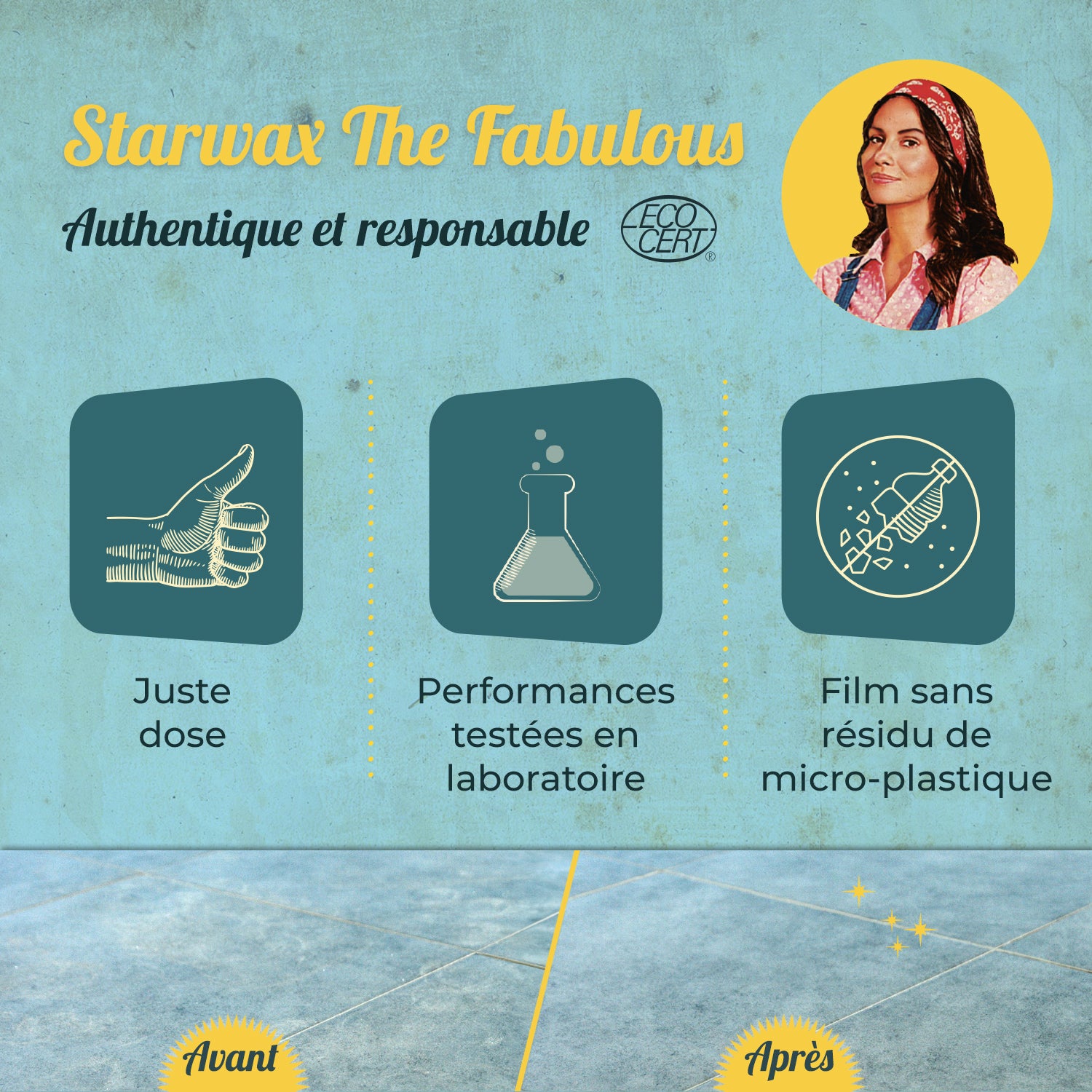 STARWAX FABULOUS - Bicarbonate de soude en doses prête à l'emploi 20 doses