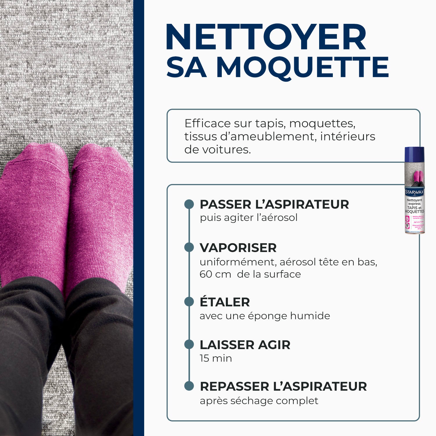 STARWAX - Nettoyant express pour tapis et moquettes
 600ml