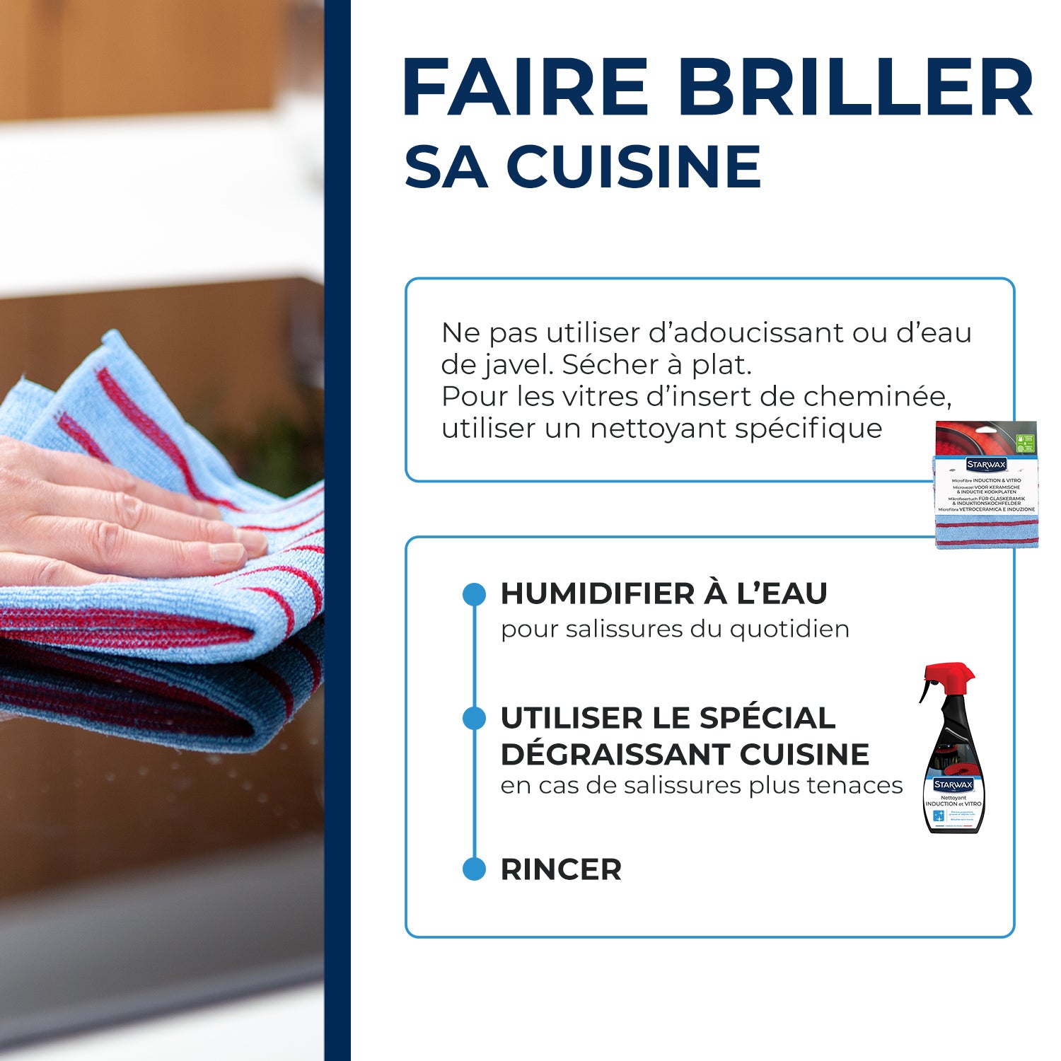 STARWAX - Microfibre Induction et Vitroceram X1