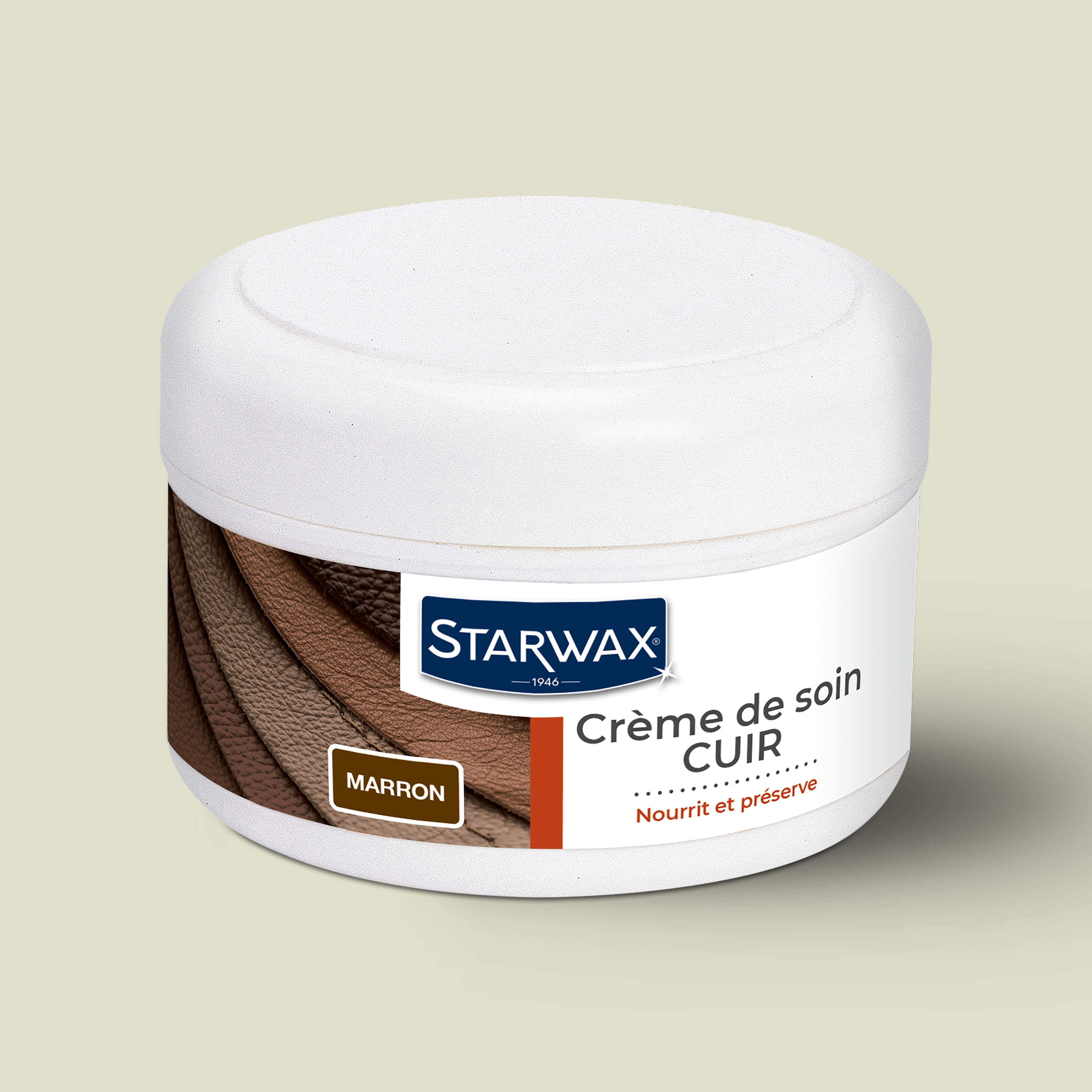 STARWAX - Crème de soin pour cuirs colorés 150ml Camel