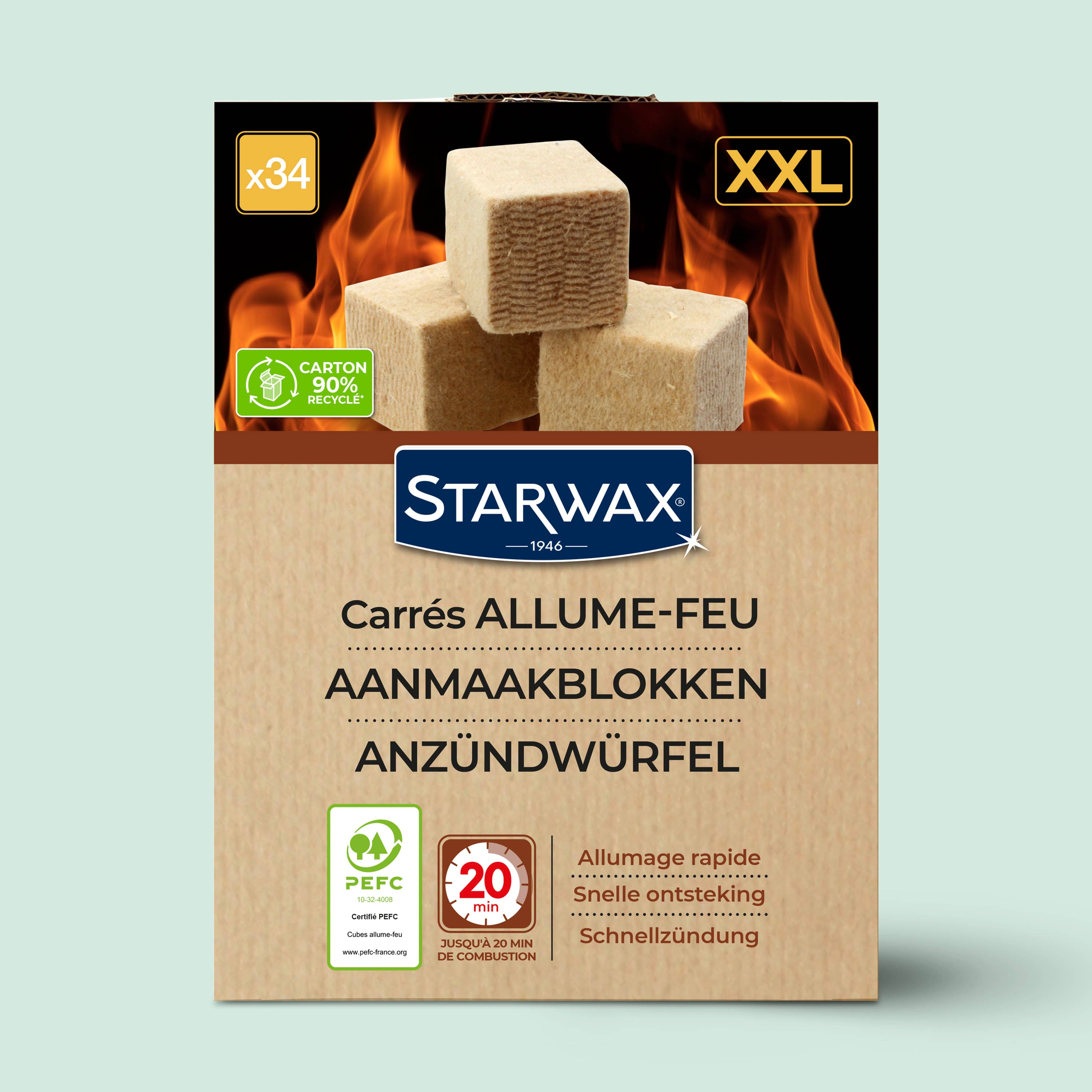 STARWAX - Cubes allume feu XXL PEFC X34 XXL