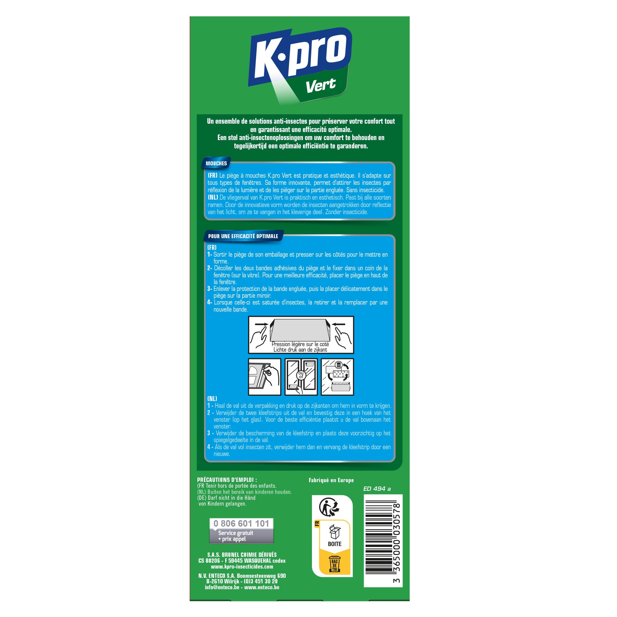 K.PRO - Pièges à mouches
 2 pièges + 6 recharges