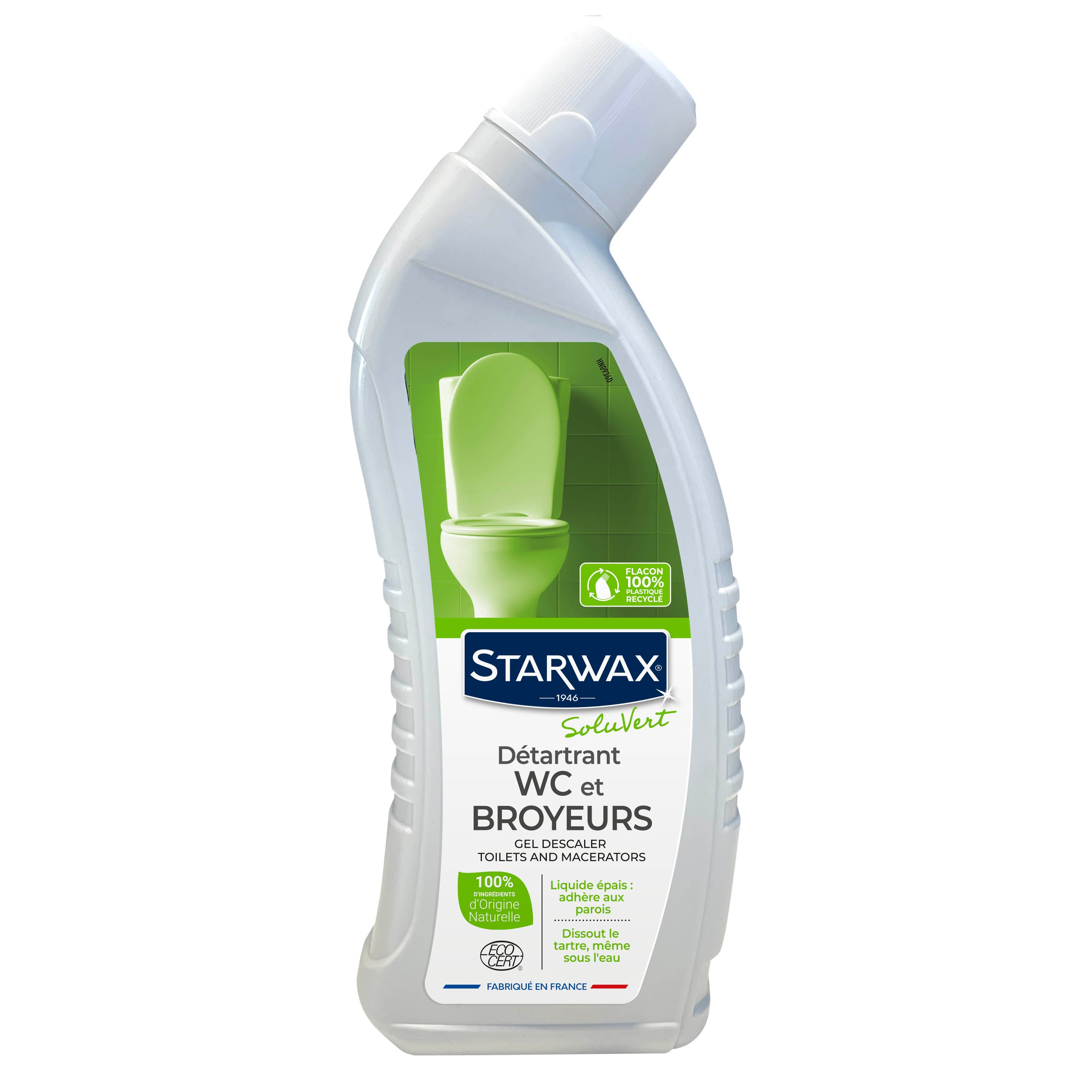 STARWAX SOLUVERT - Détartrant en gel pour WC et broyeurs 750ml