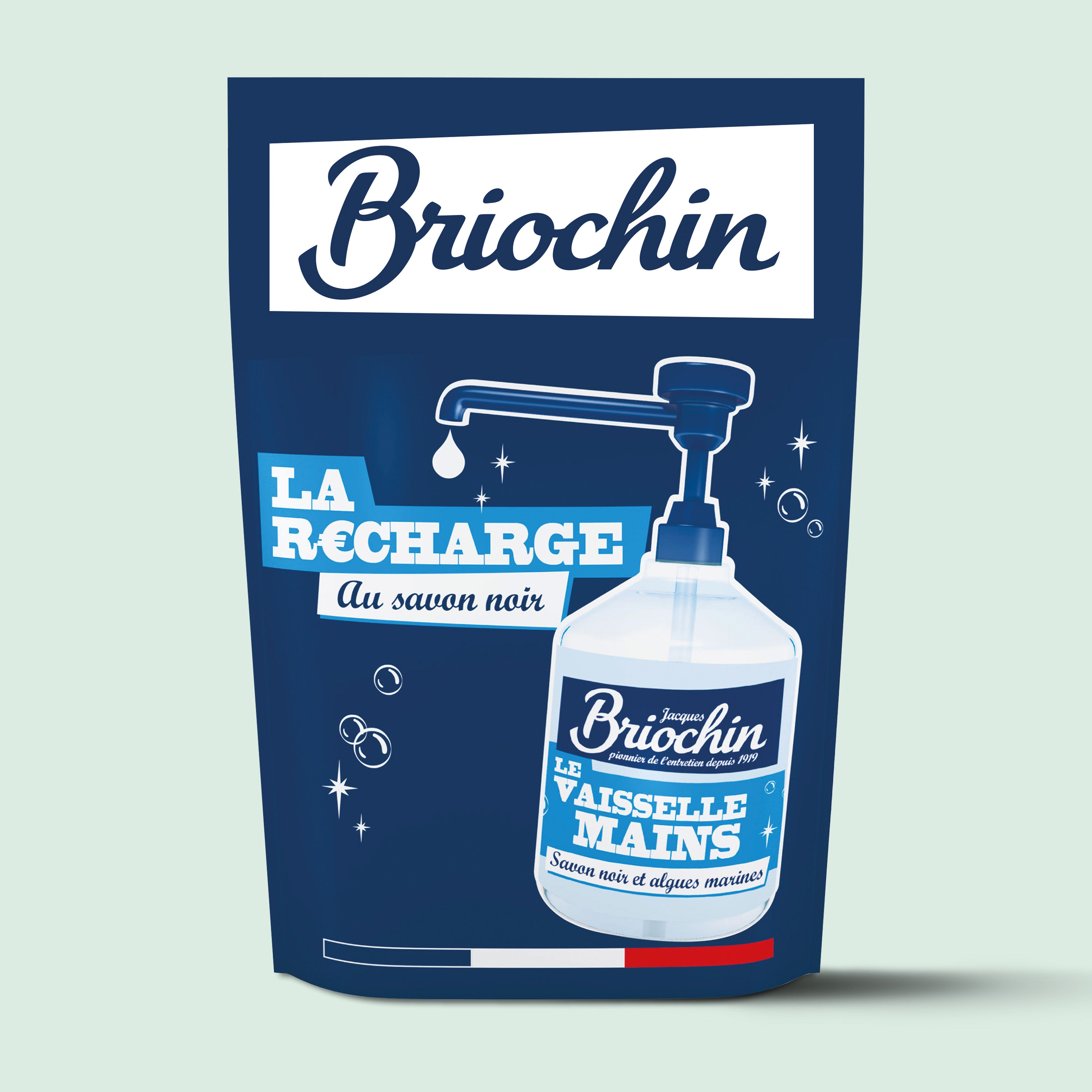 JACQUES BRIOCHIN - Recharge Liquide Vaisselle Mains Savon noir & Algues Marines 450ml Algues Marines
