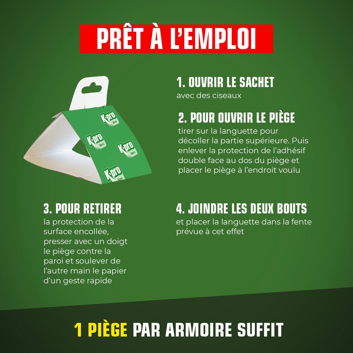 K.PRO - Pièges de détection des mites des vêtements
 X2