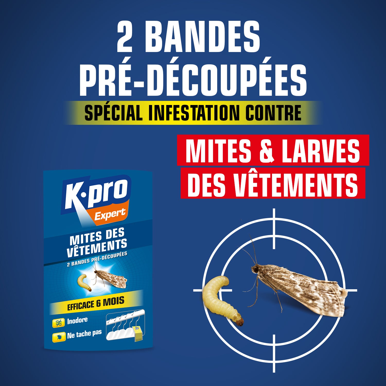 K.PRO - Papier accordéon contre les mites des vêtements X2