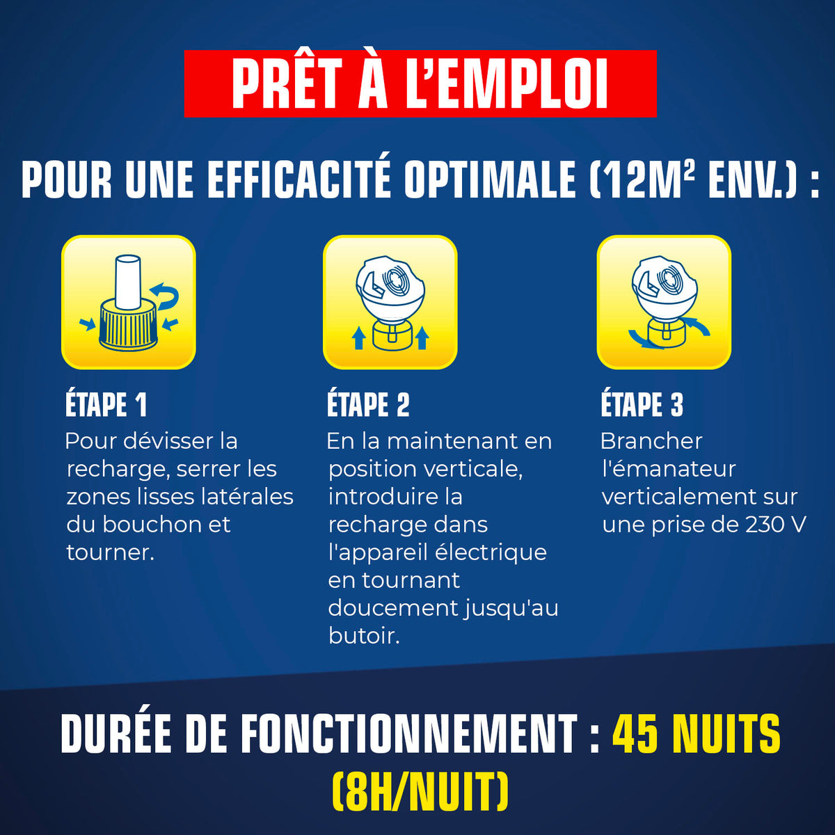 K.PRO - Recharge pour diffuseur électrique anti-moustiques
 X1