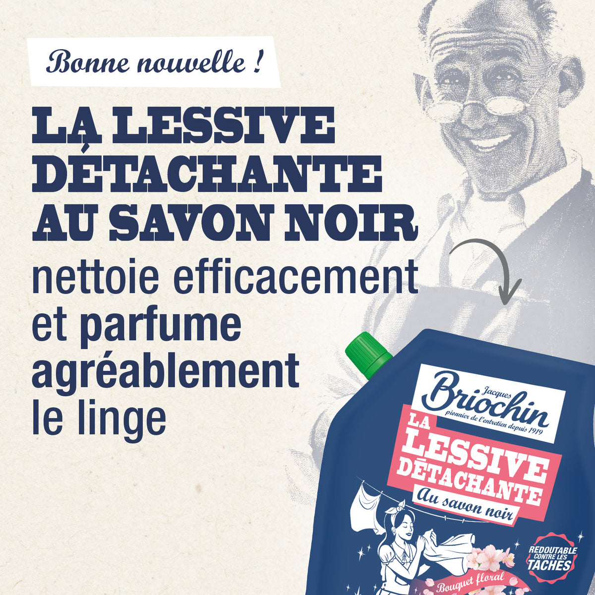 Lot de 3 recharges de lessives détachantes au savon noir