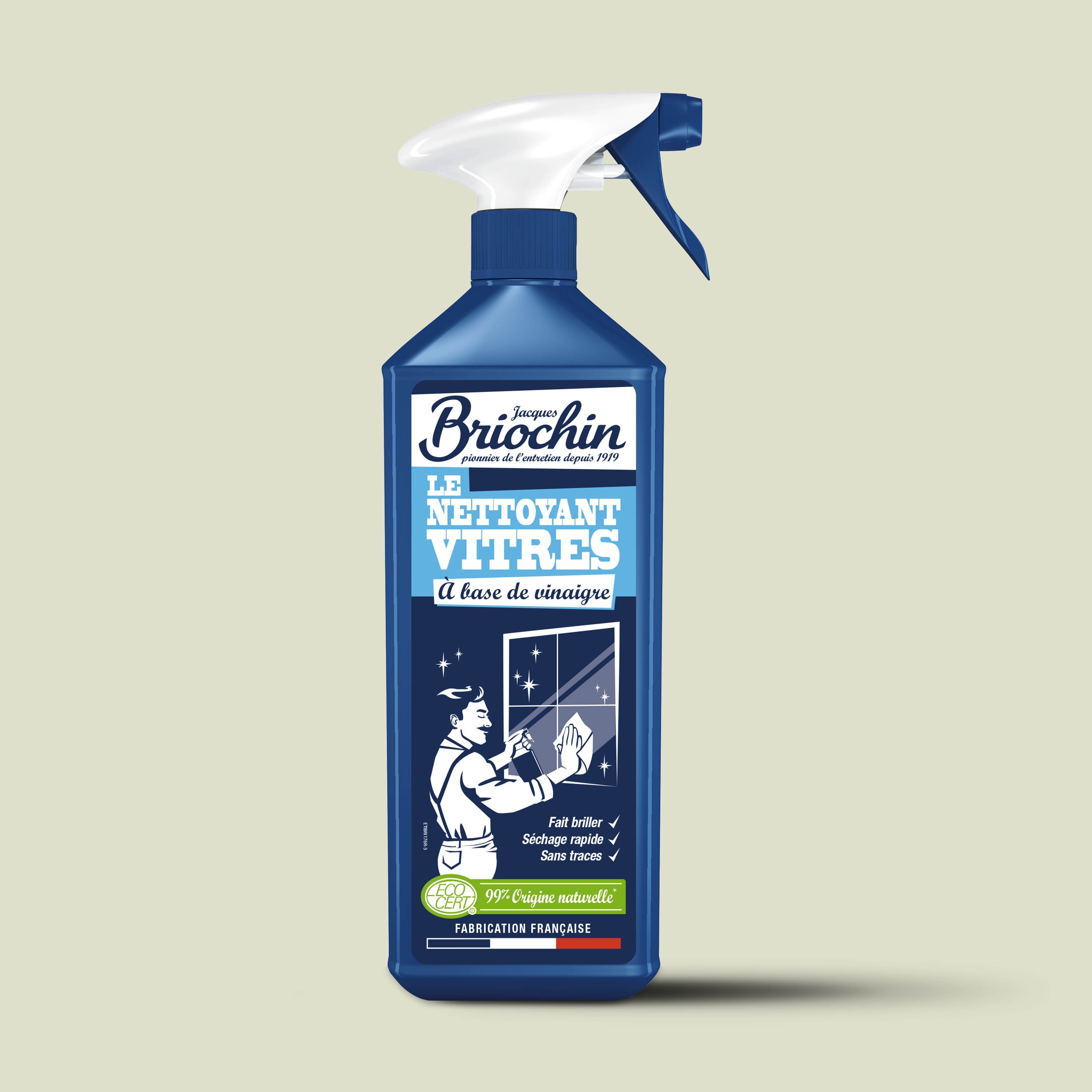 JACQUES BRIOCHIN - Nettoyant surfaces vitrées 750ml Sans parfum