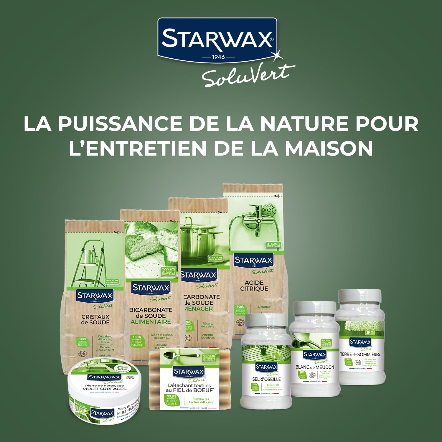 STARWAX SOLUVERT - Cristaux de soude 1kg