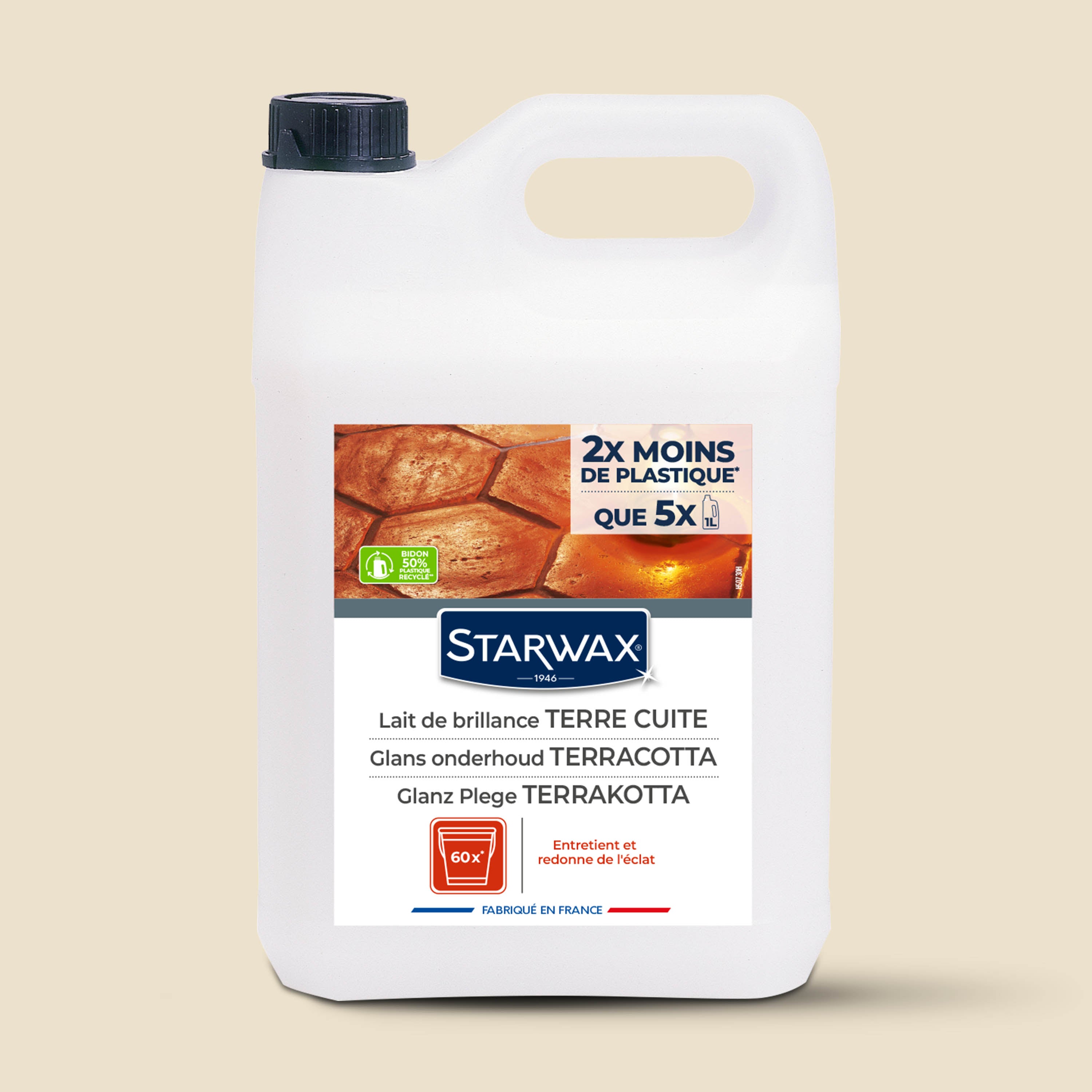 STARWAX - Lait de brillance pour tomettes et terres cuites
 1L