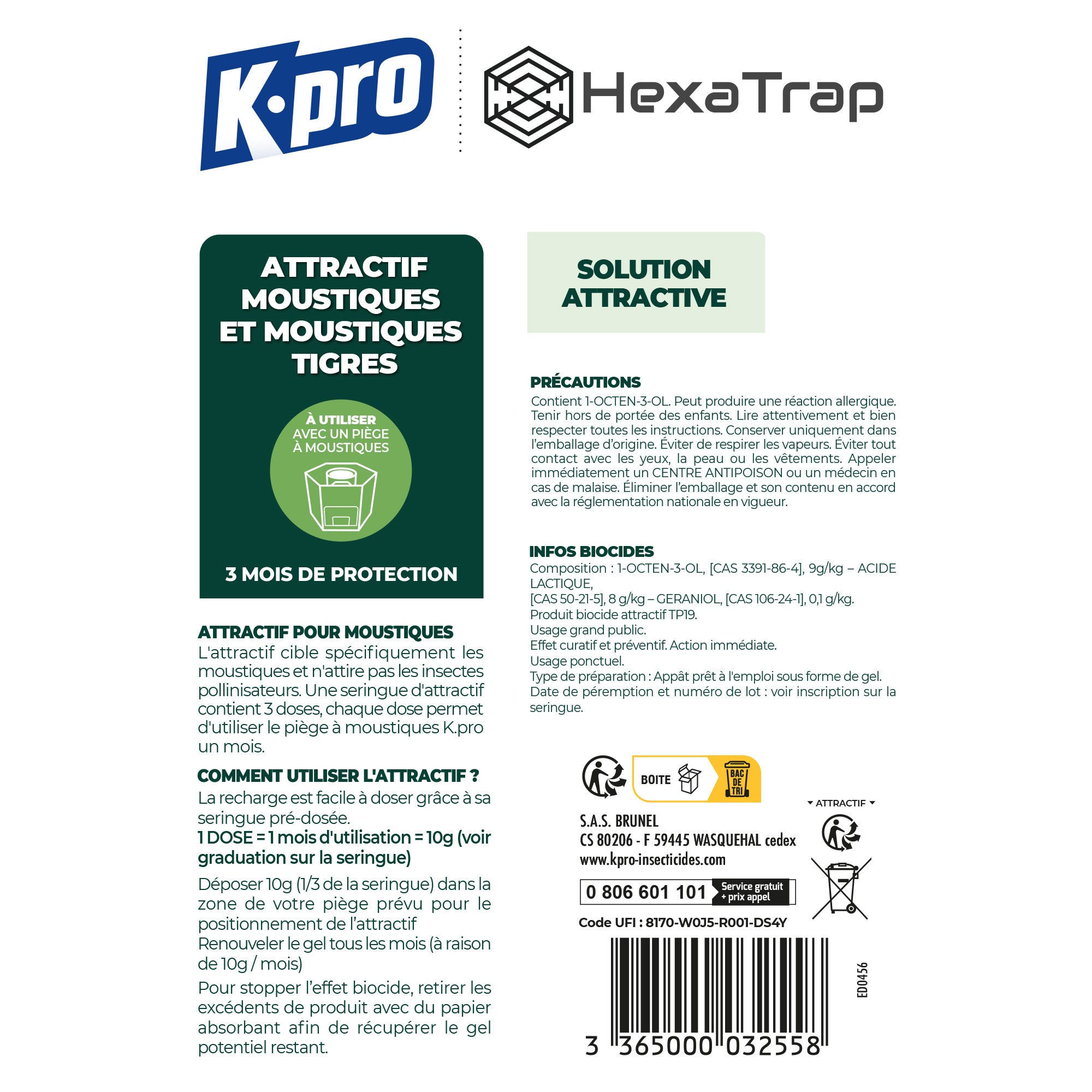 K.PRO - Attractif à moustiques 1 seringue 30g