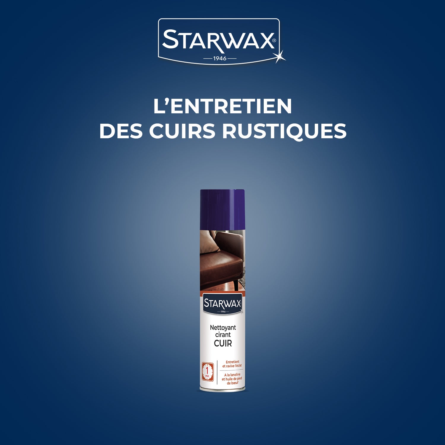 STARWAX - Nettoyant cirant express pour cuir 300ml Incolore
