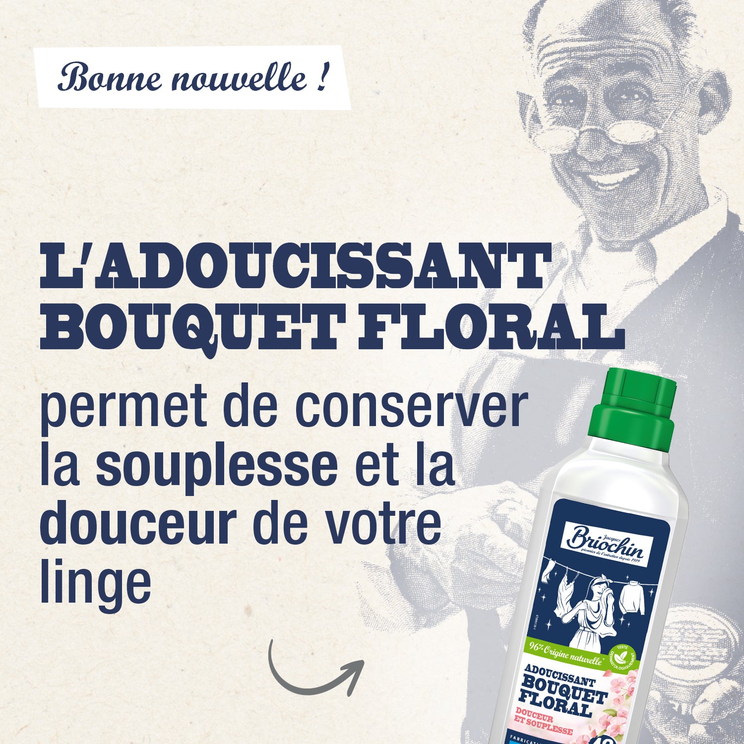 JACQUES BRIOCHIN - Adoucissant bouquet floral 750ml Bouquet Floral