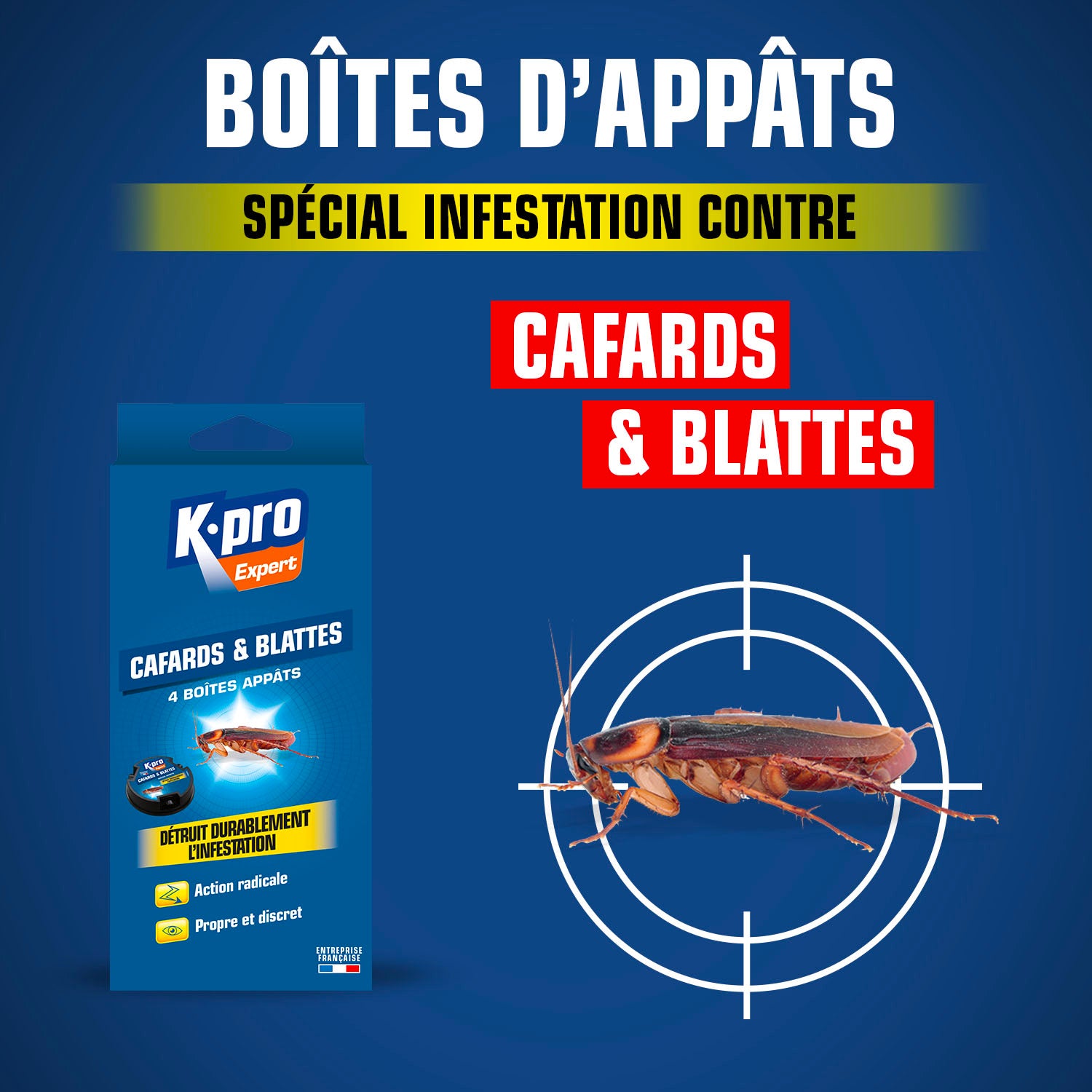 K.PRO - Boite appât cafards et blattes
 X4