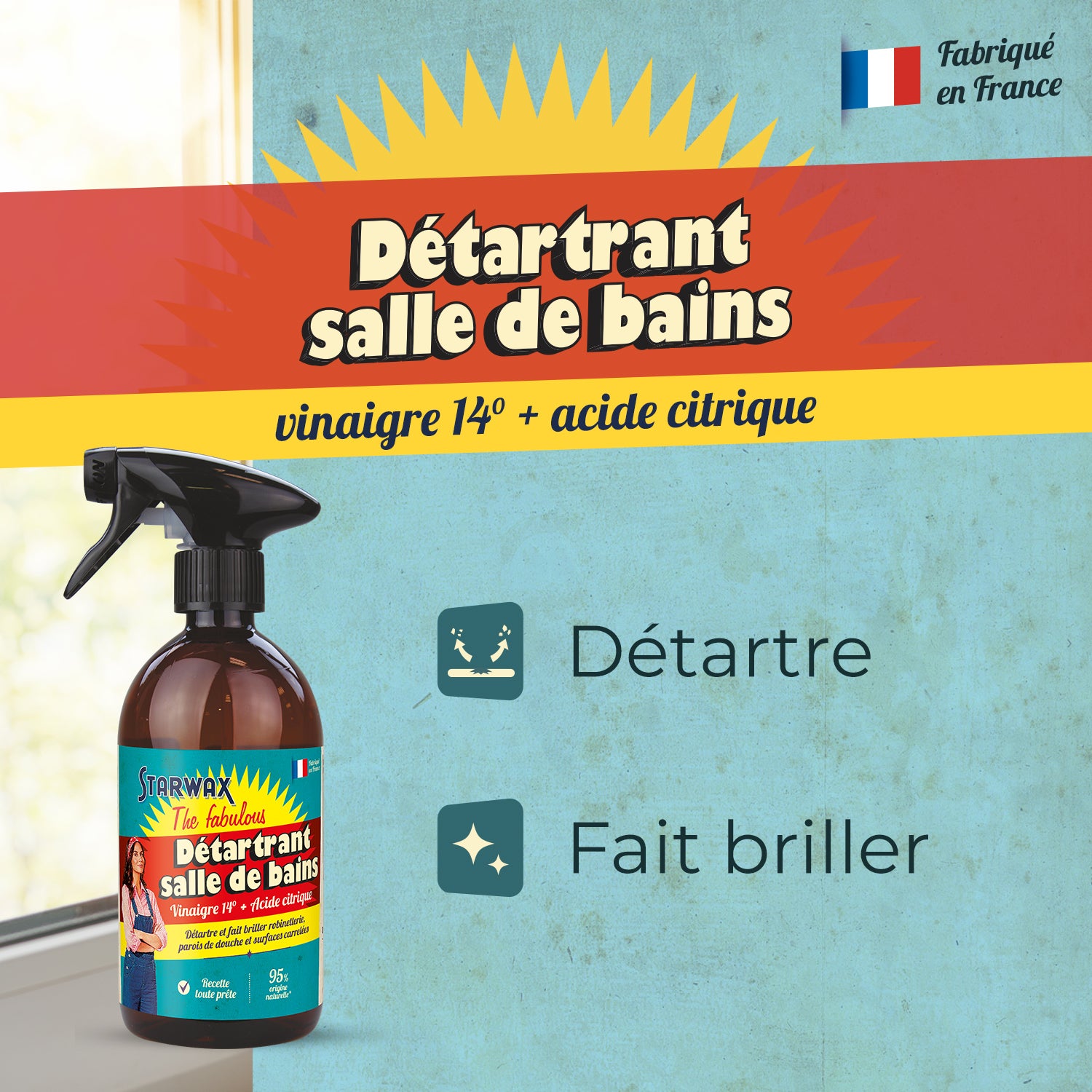 STARWAX FABULOUS - Nettoyant spécial salle de bains 500ml