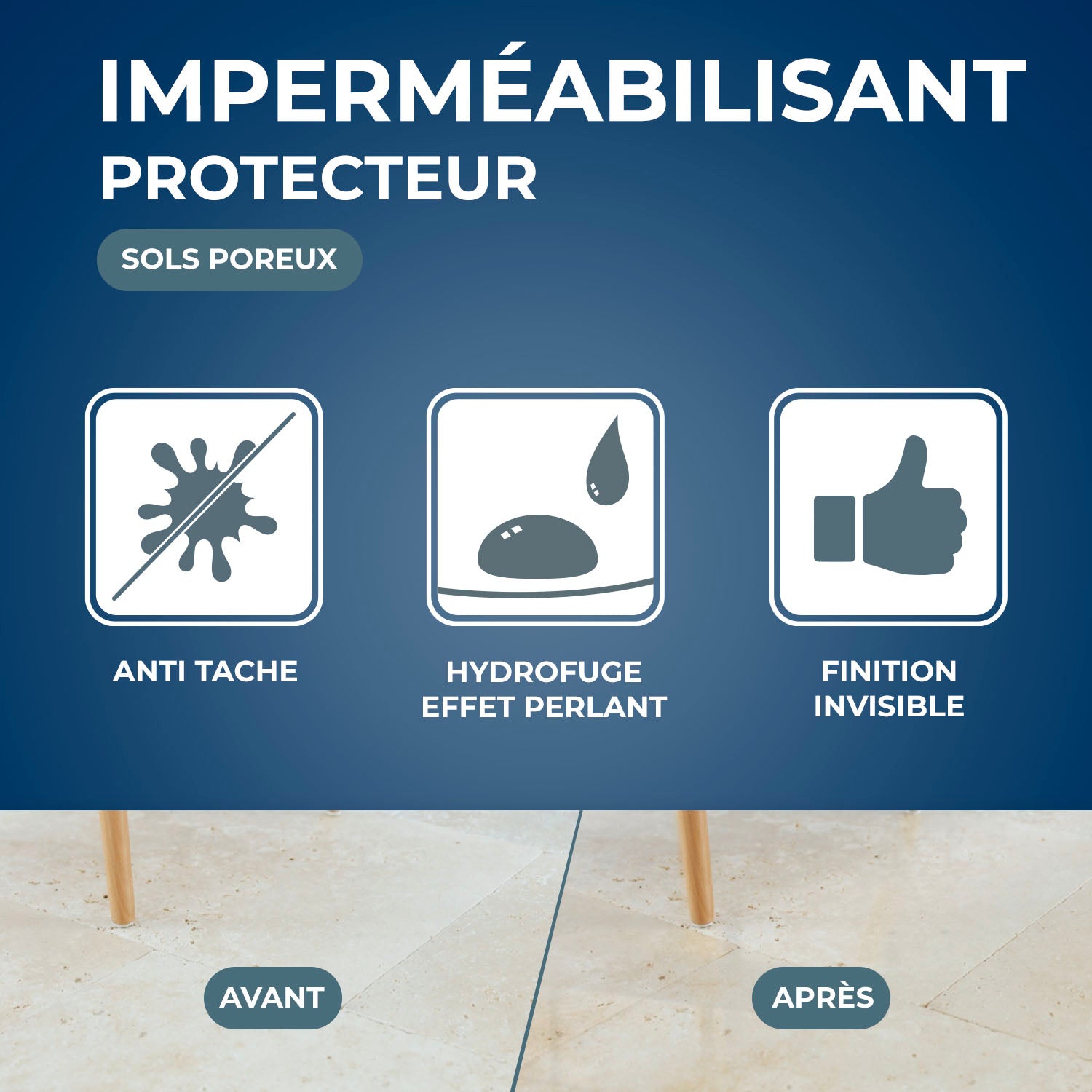 STARWAX - Imperméabilisant marbre et pierres naturelles poreuses - protection invisible 1L