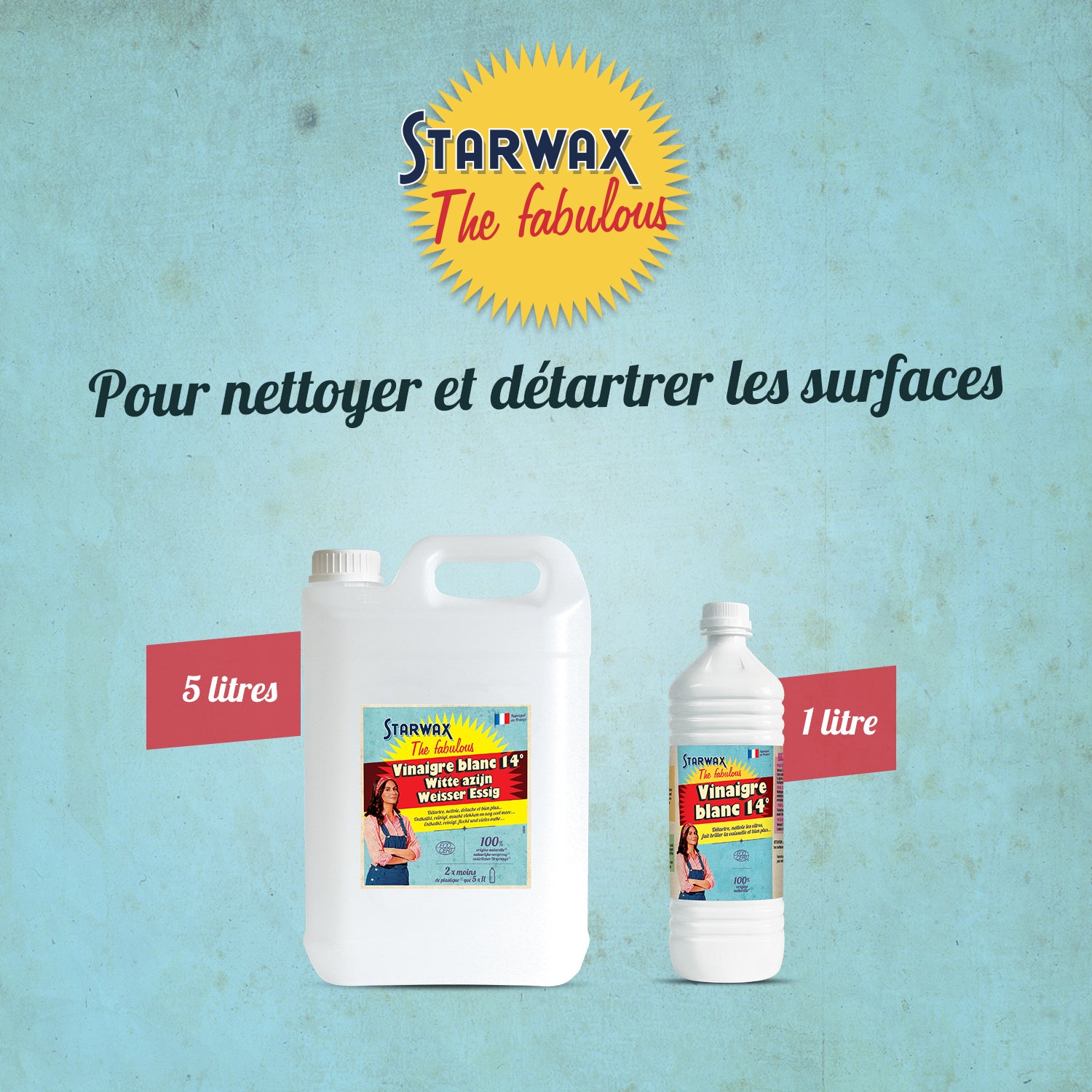 STARWAX FABULOUS - Vinaigre blanc 14° 1L