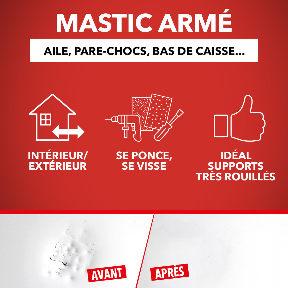 SINTO - Répare métal armé 170ml