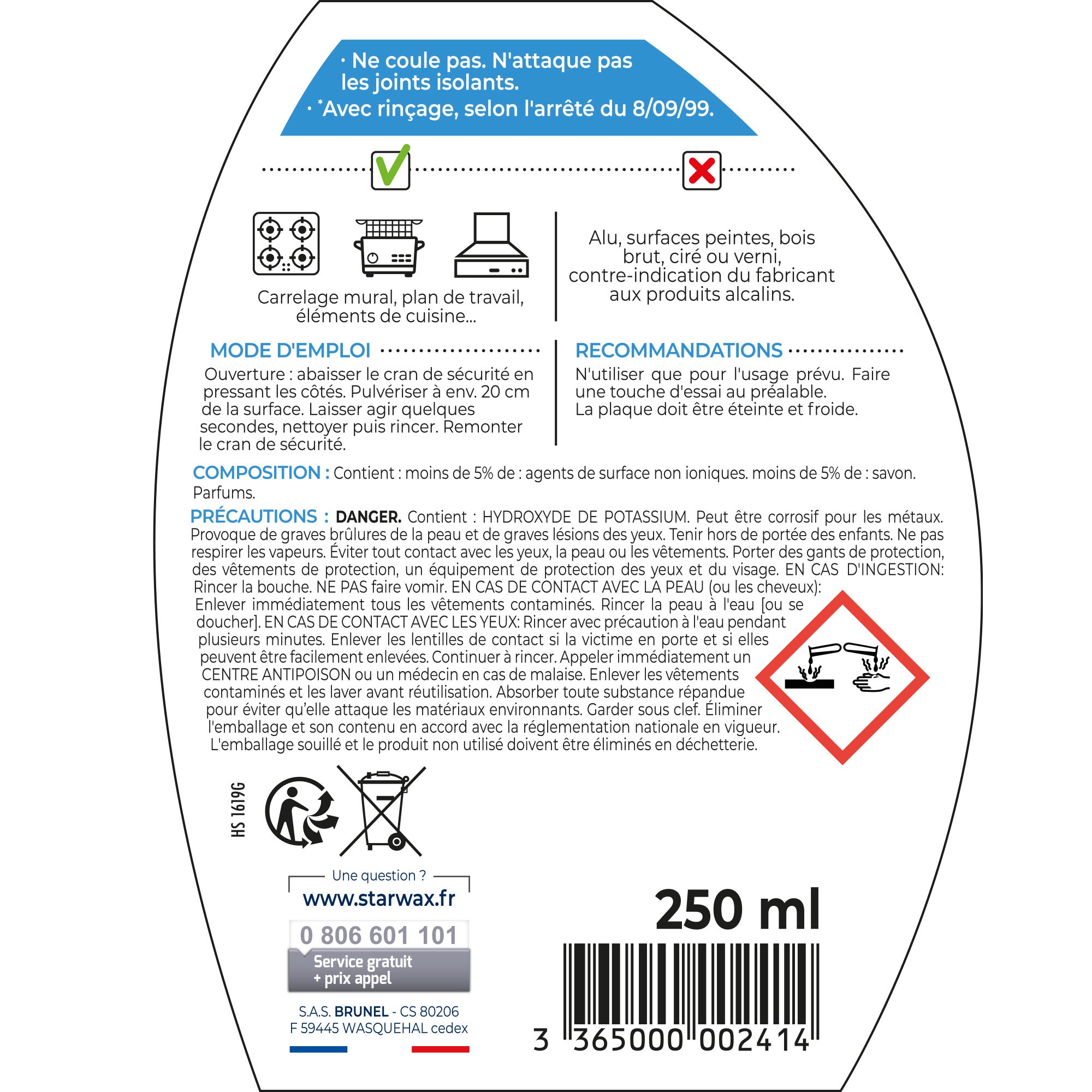 STARWAX - Dégraissant surpuissant 250ml