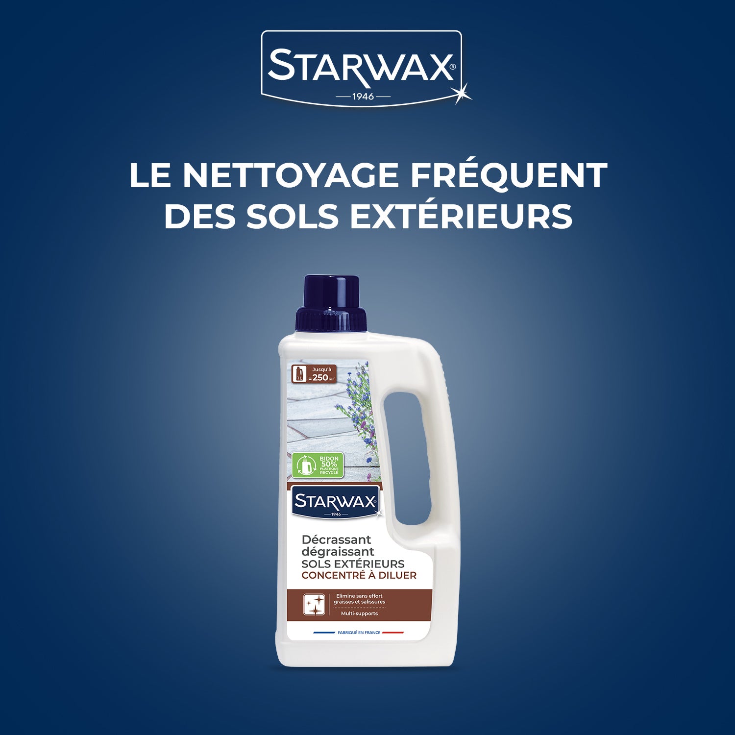 STARWAX - Décrassant dégraissant pour sols extérieurs
 1L