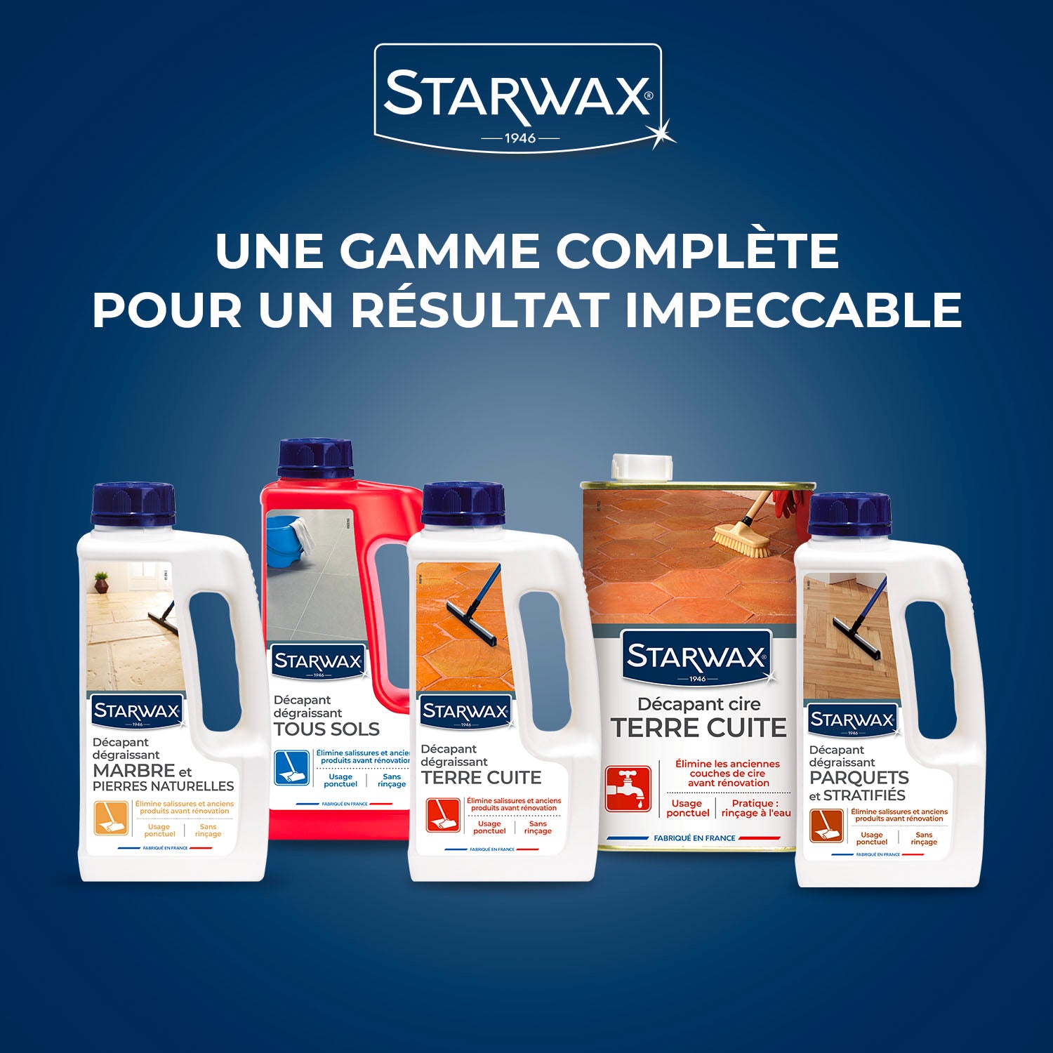 STARWAX - Décapant sans rinçage pour sols intérieurs 1L