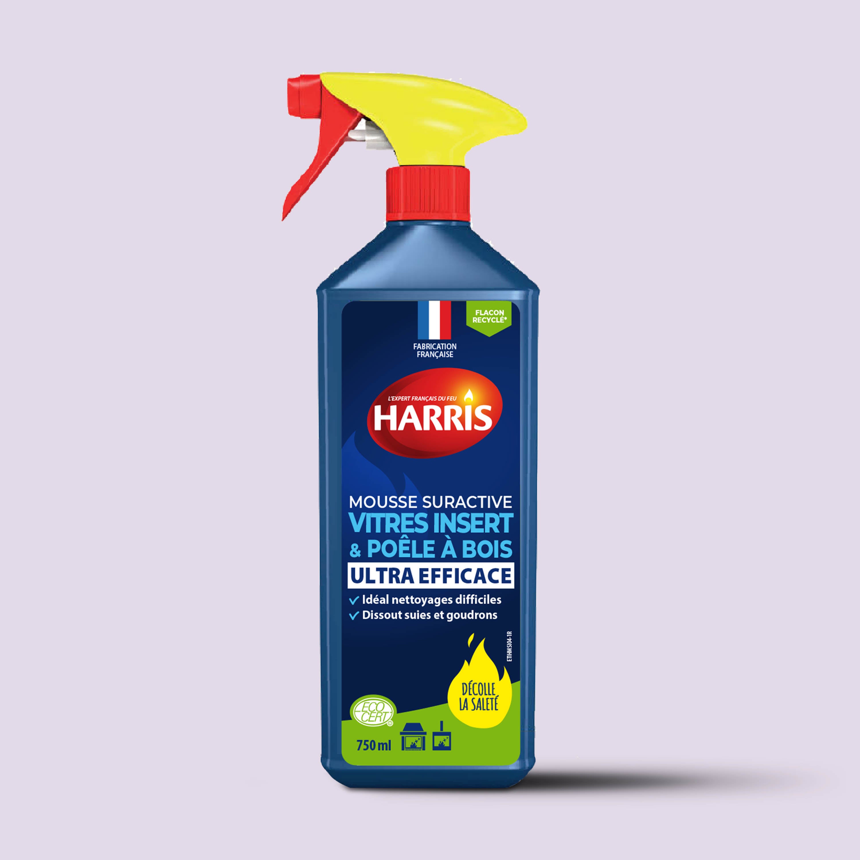 HARRIS - Mousse nettoyante vitre et insert 750ml