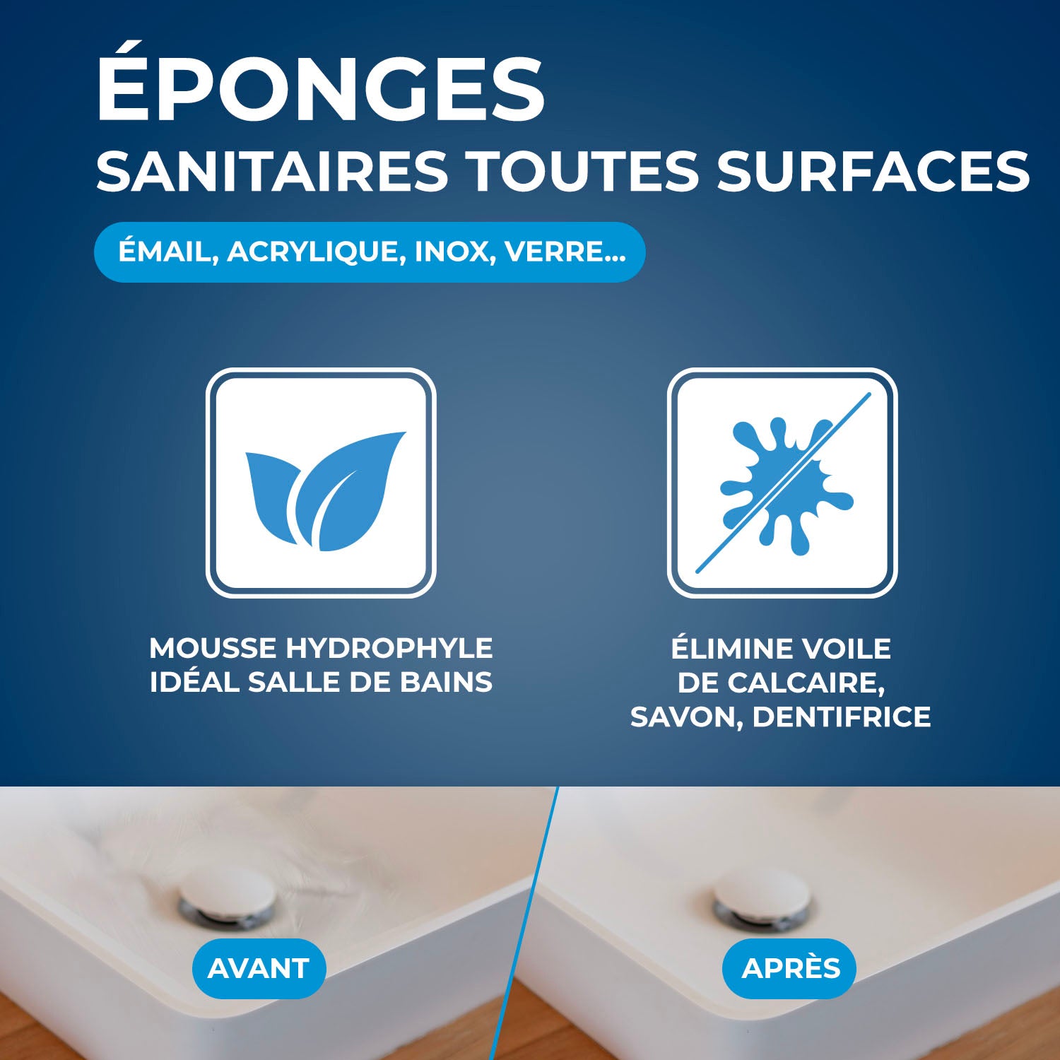 STARWAX - Eponges sanitaires X2