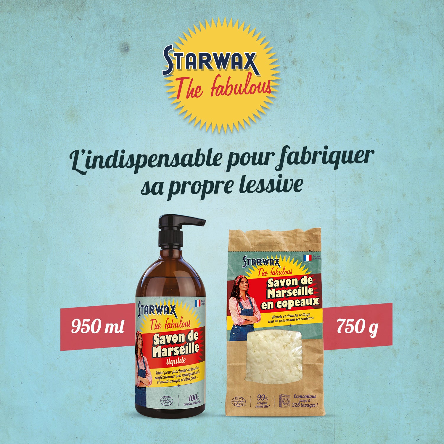 STARWAX FABULOUS - Savon de Marseille en copeaux 750g