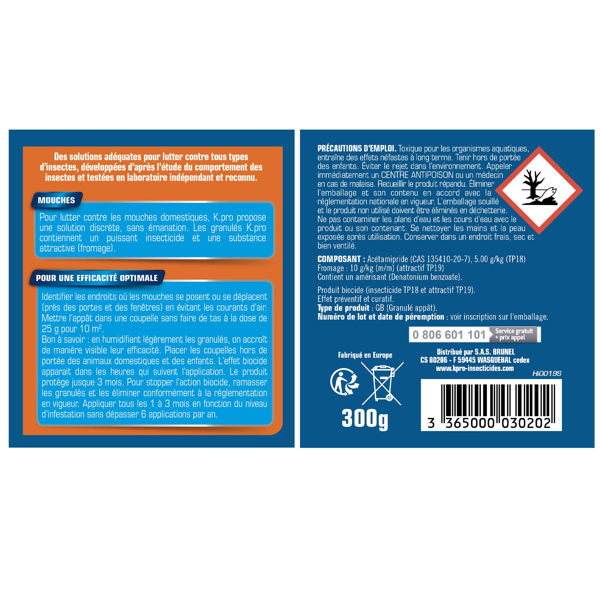 K.PRO - Granulés anti-mouches
 300g