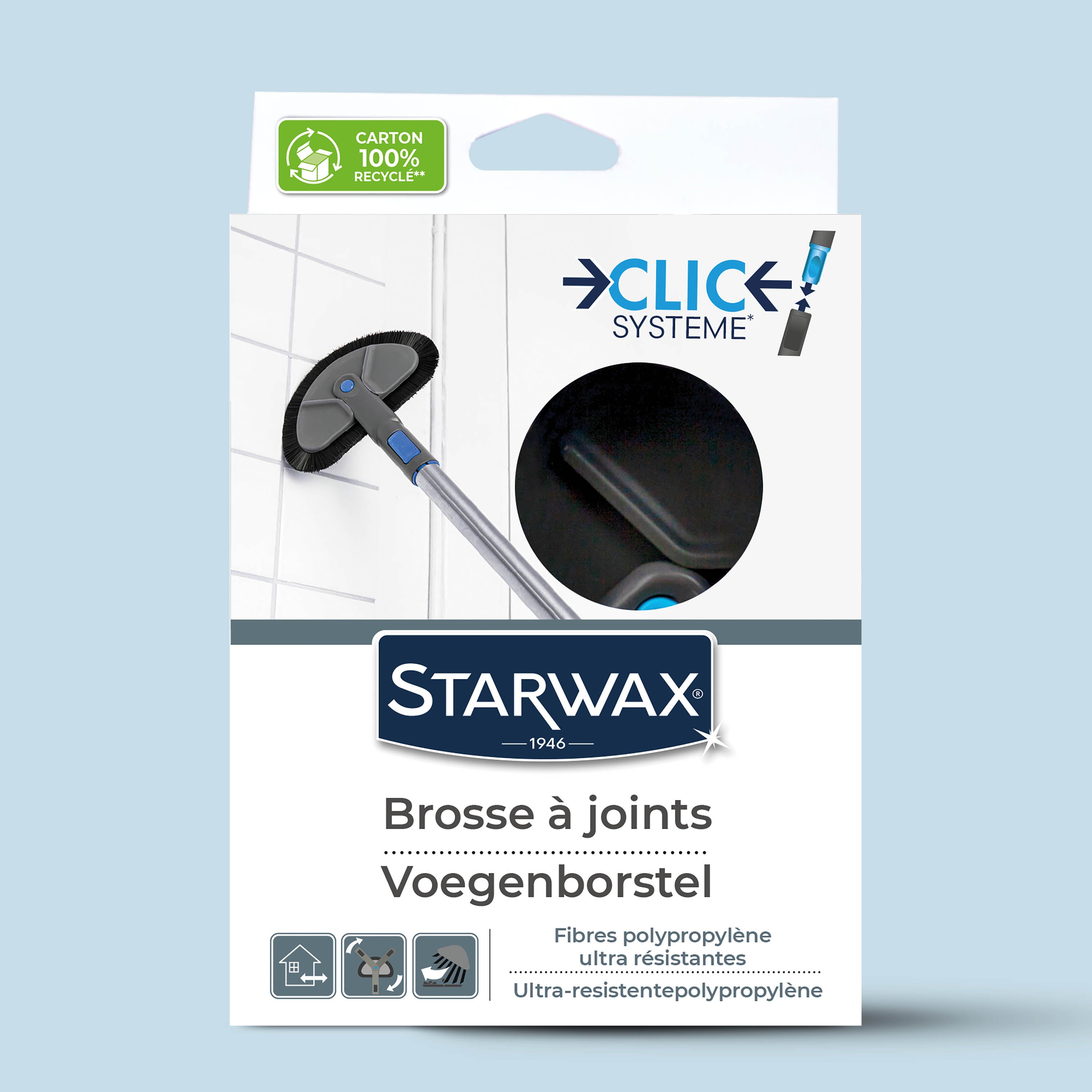STARWAX - Brosse à joints Clic système X1