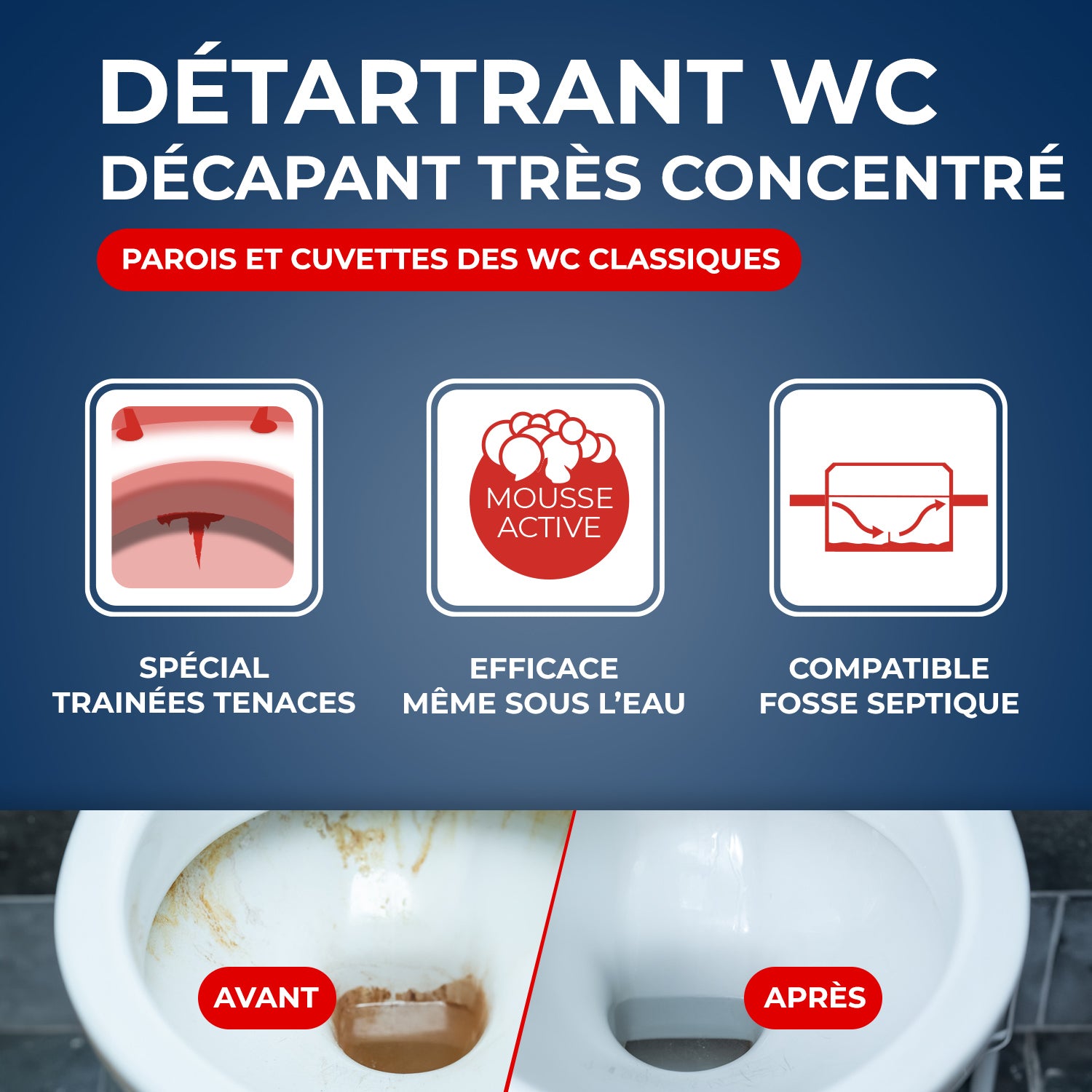 STARWAX - Détartrant surpuissant poudre pour WC 1kg